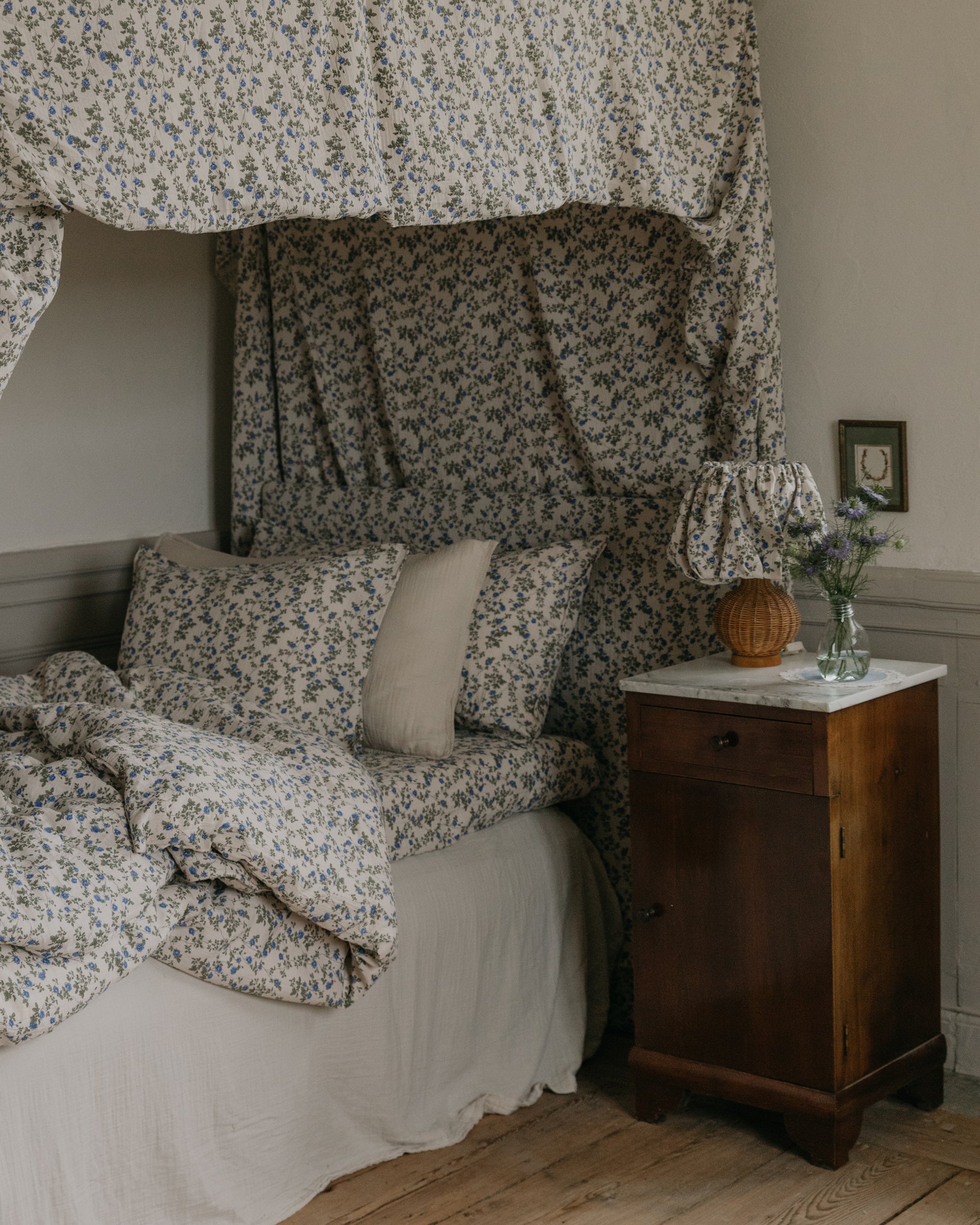 Muslin Dra-På-Lakan Singel