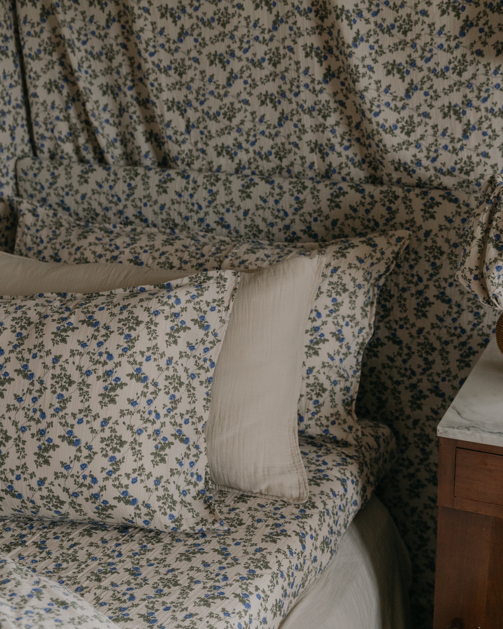 Muslin Dra-På-Lakan Singel