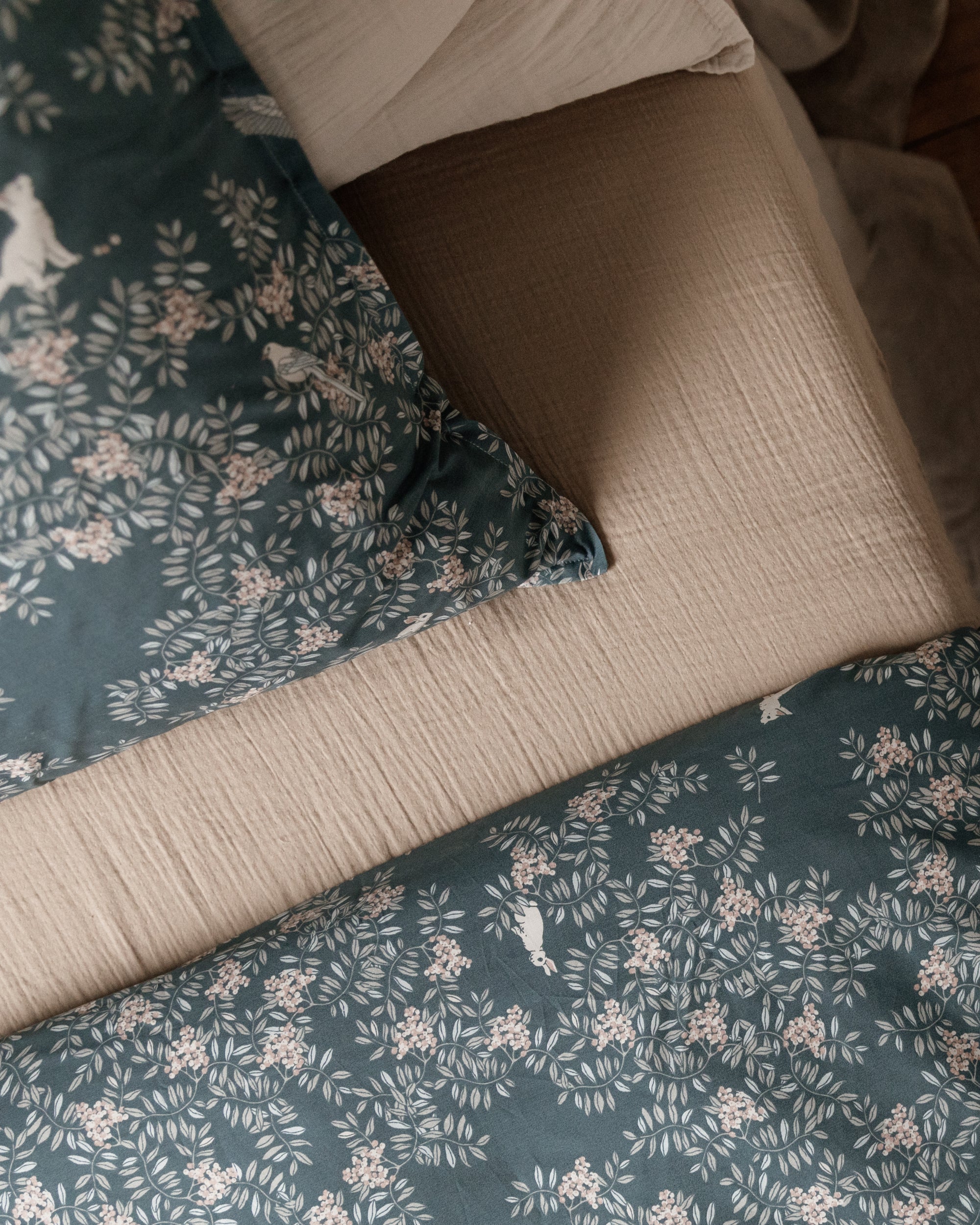 Muslin Dra-På-Lakan Dubbel