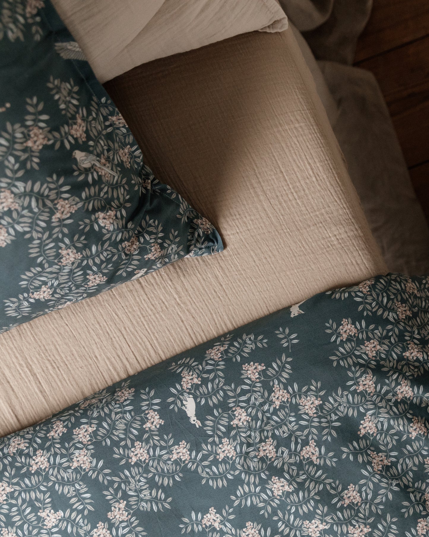Muslin Fitted Sheet Single
