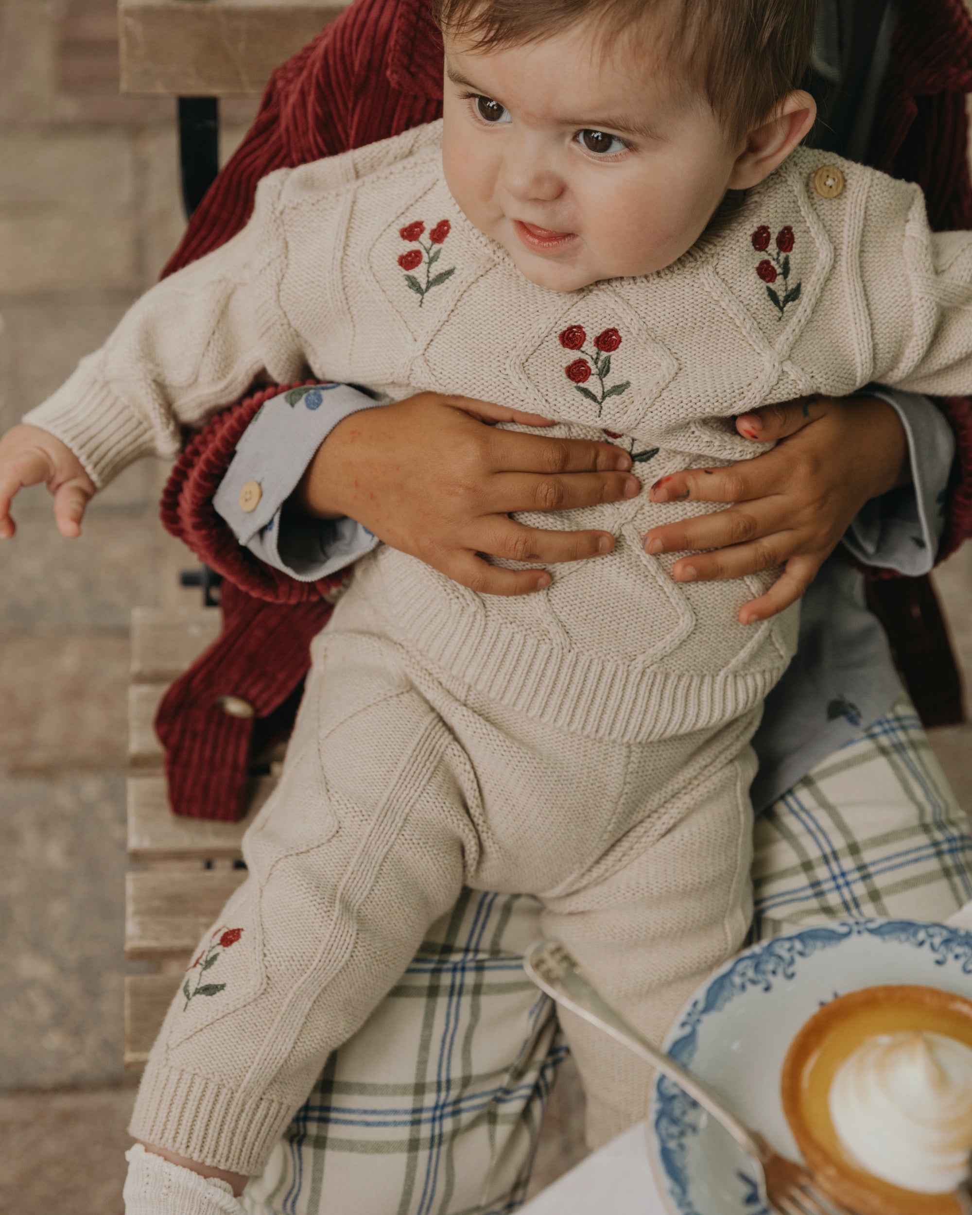 Embroidery Knitted Trousers Baby