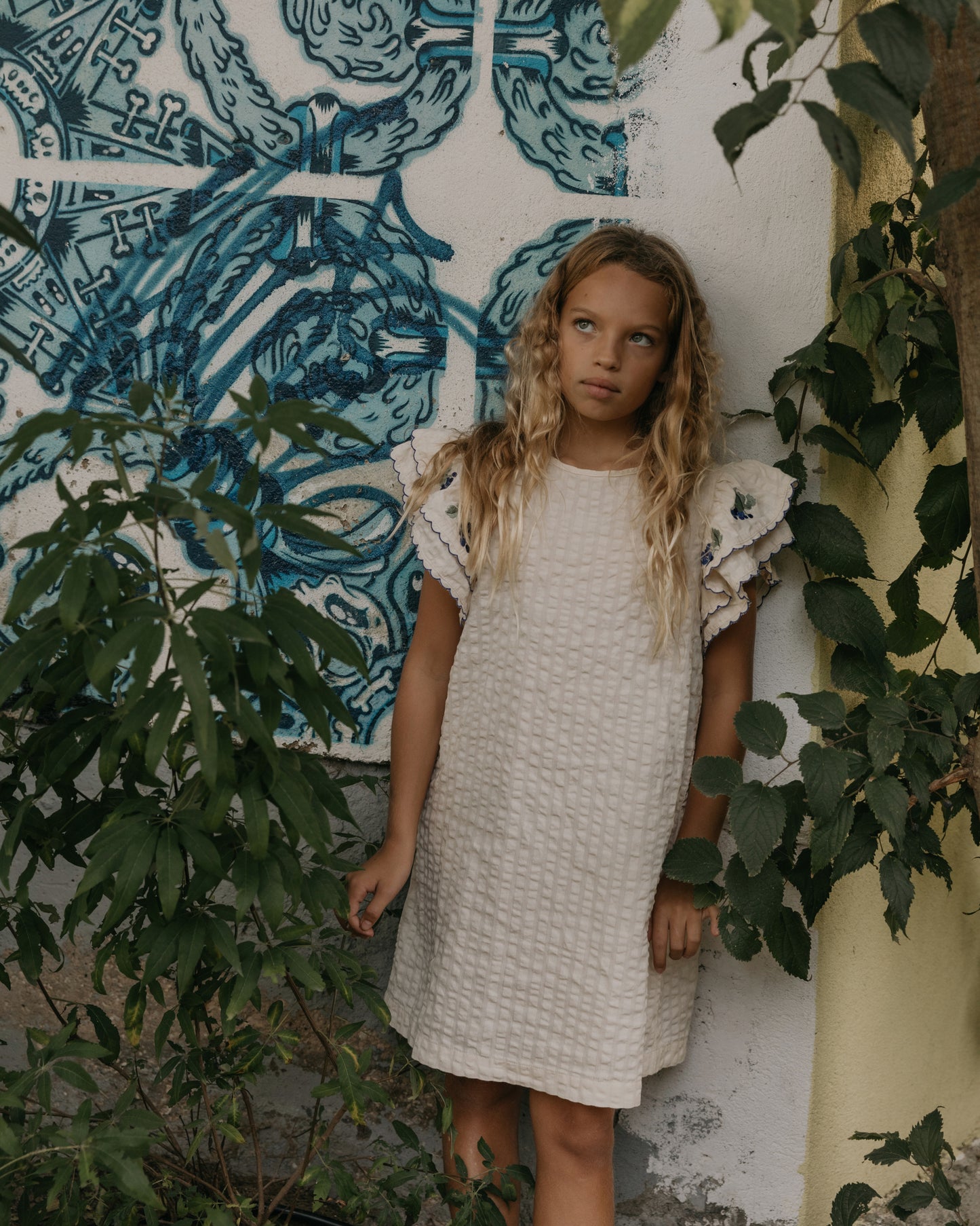 Seersucker Frill Dress