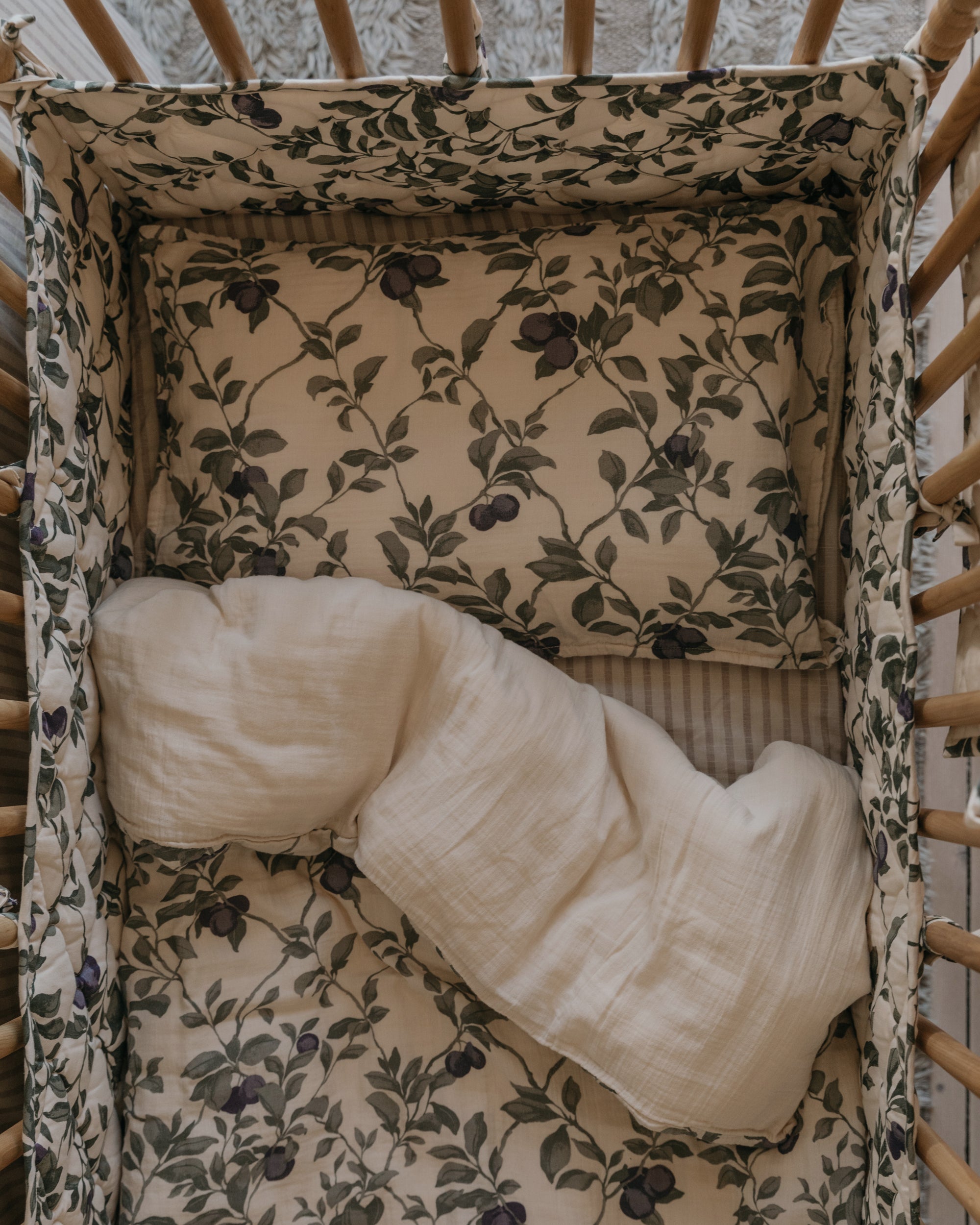 Satin Quilted Crib Bumper