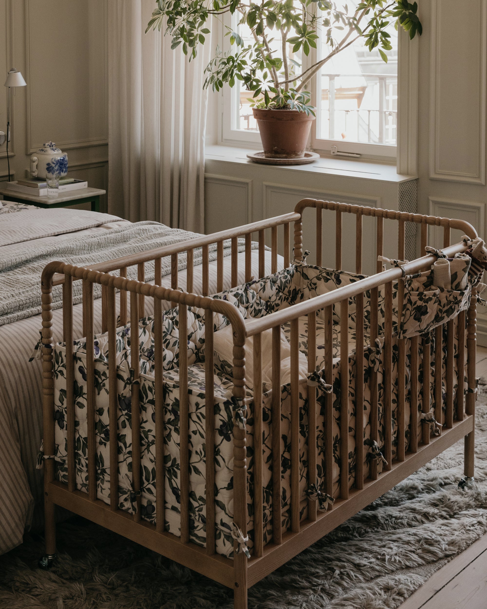 Satin Quilted Crib Bumper