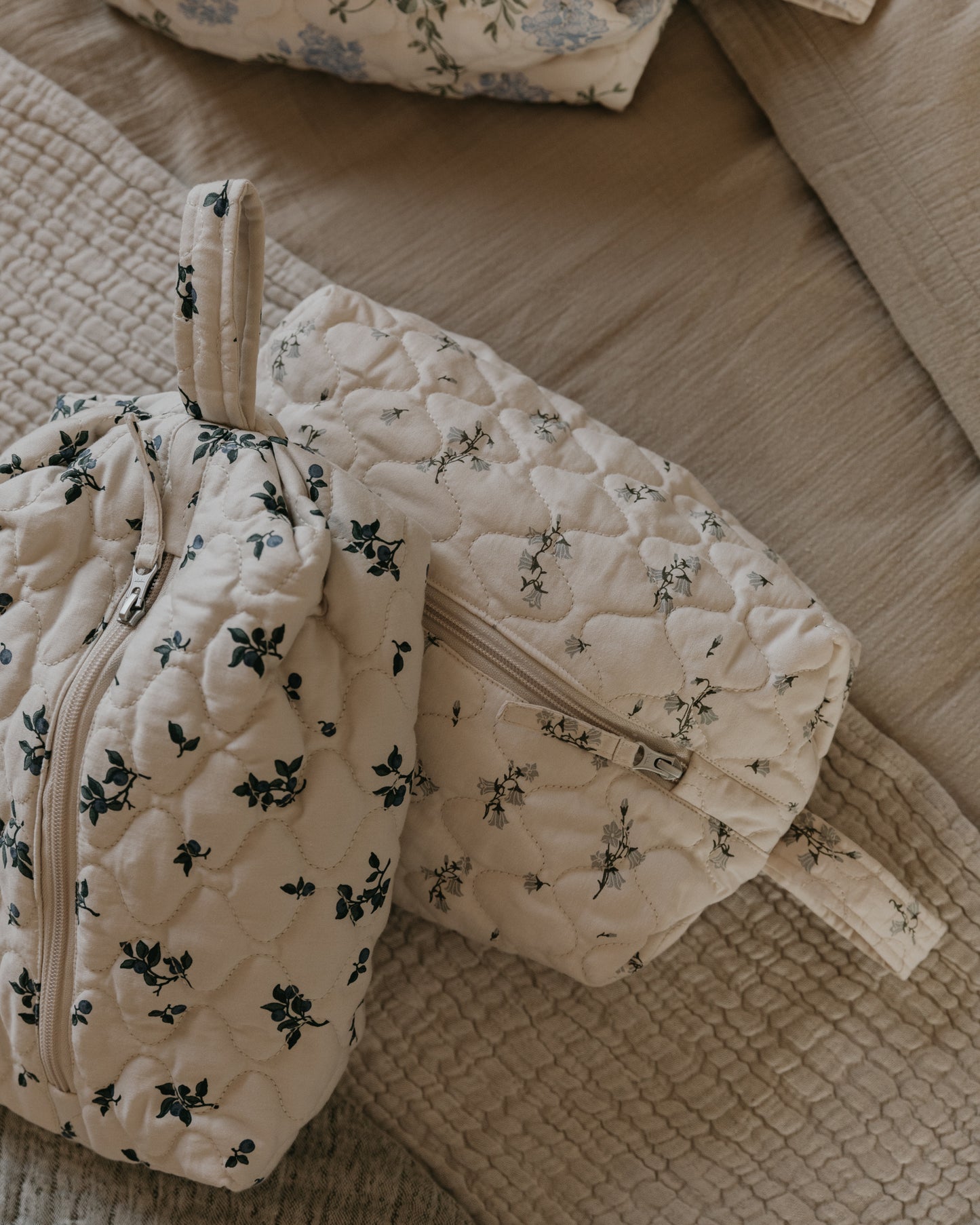 Satin Quilted Toiletry Bag Medium