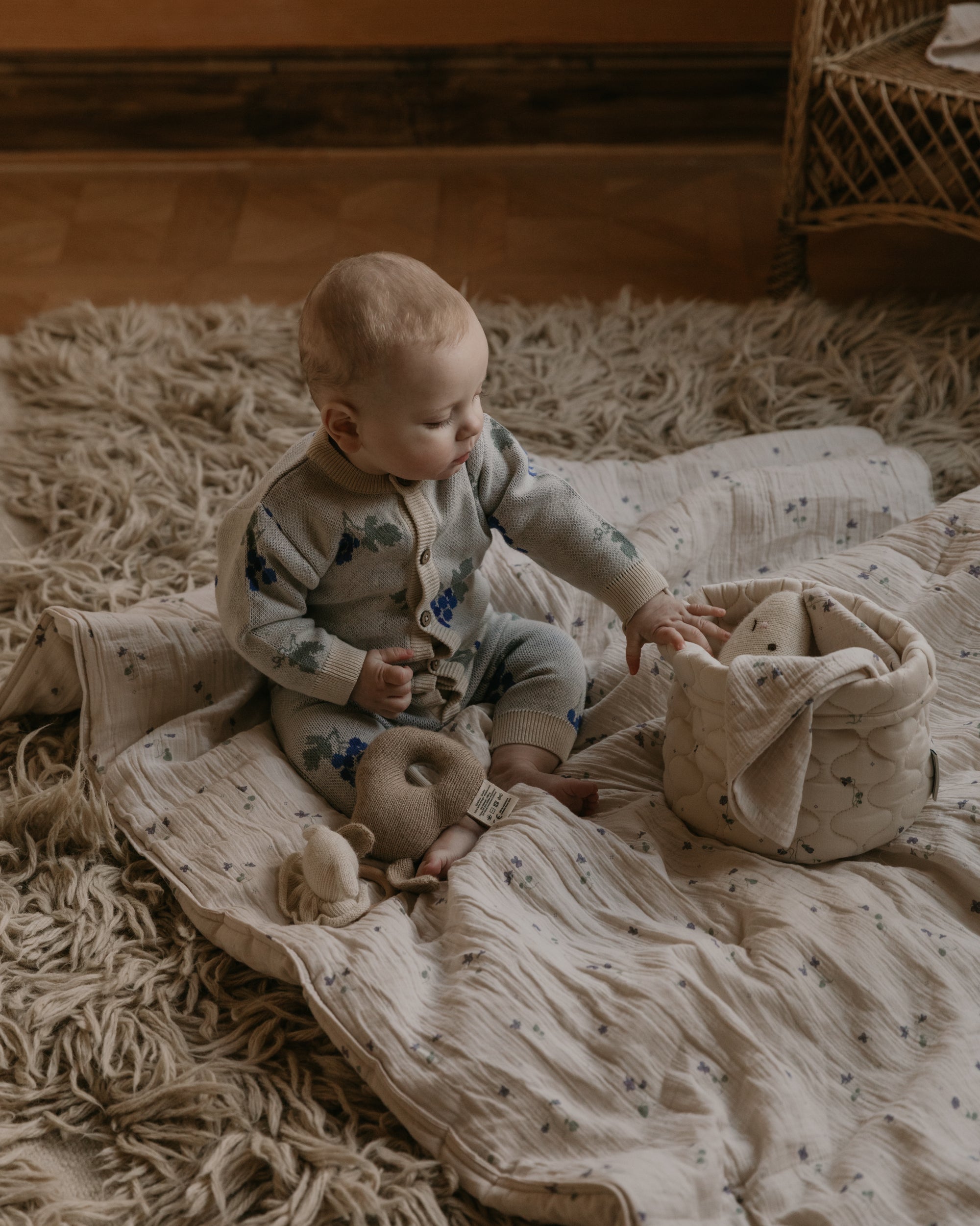 Satin Quilted Basket
