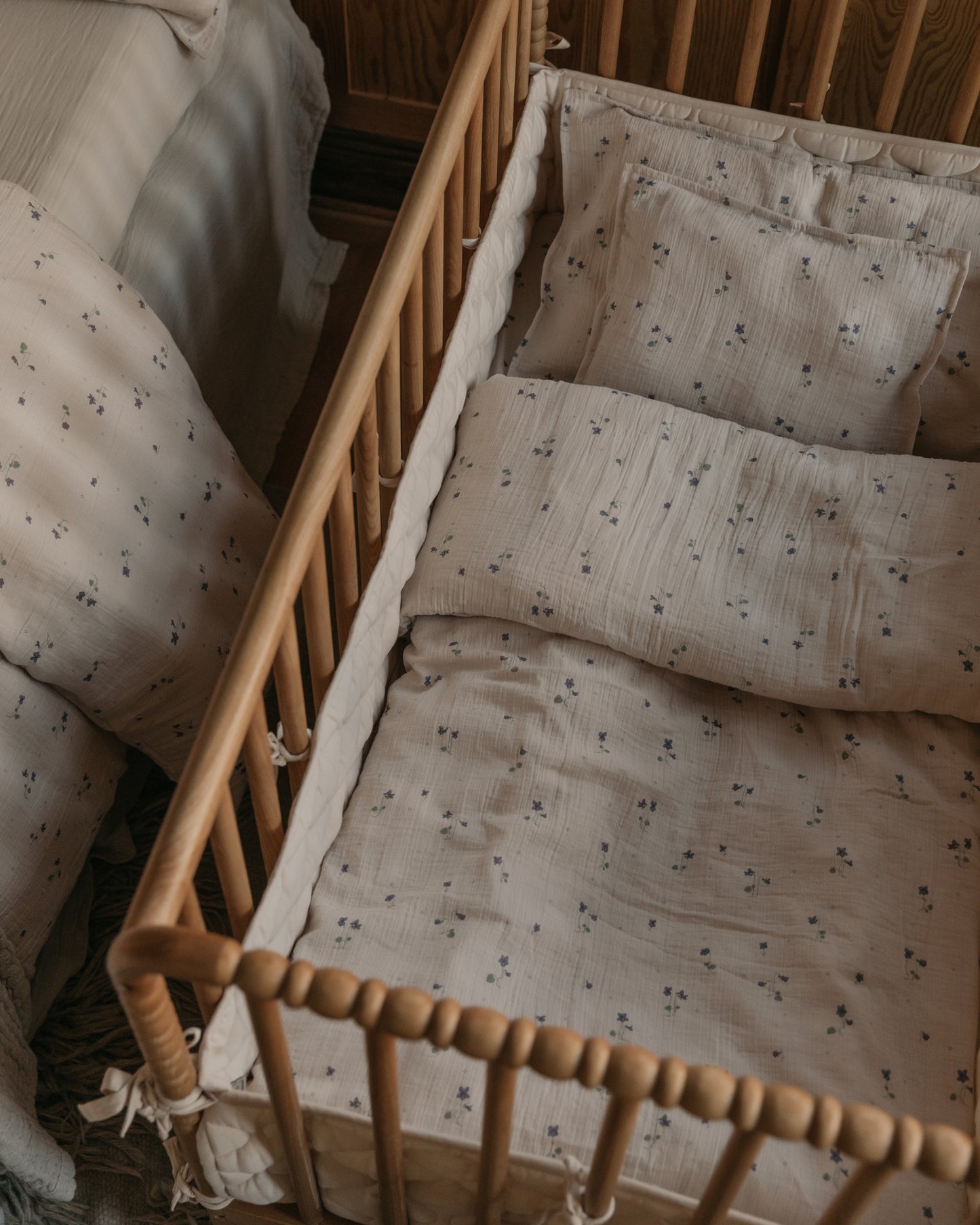 Satin Quilted Crib Bumper