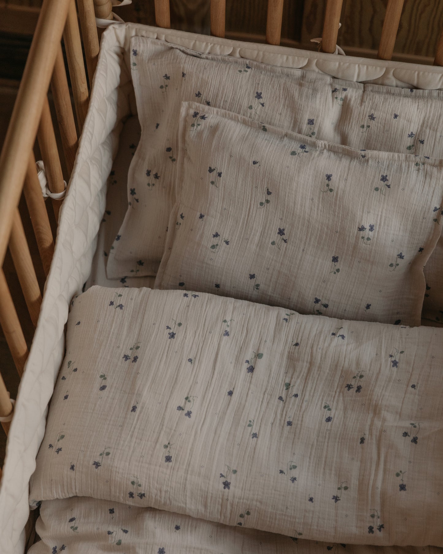 Satin Quilted Crib Bumper