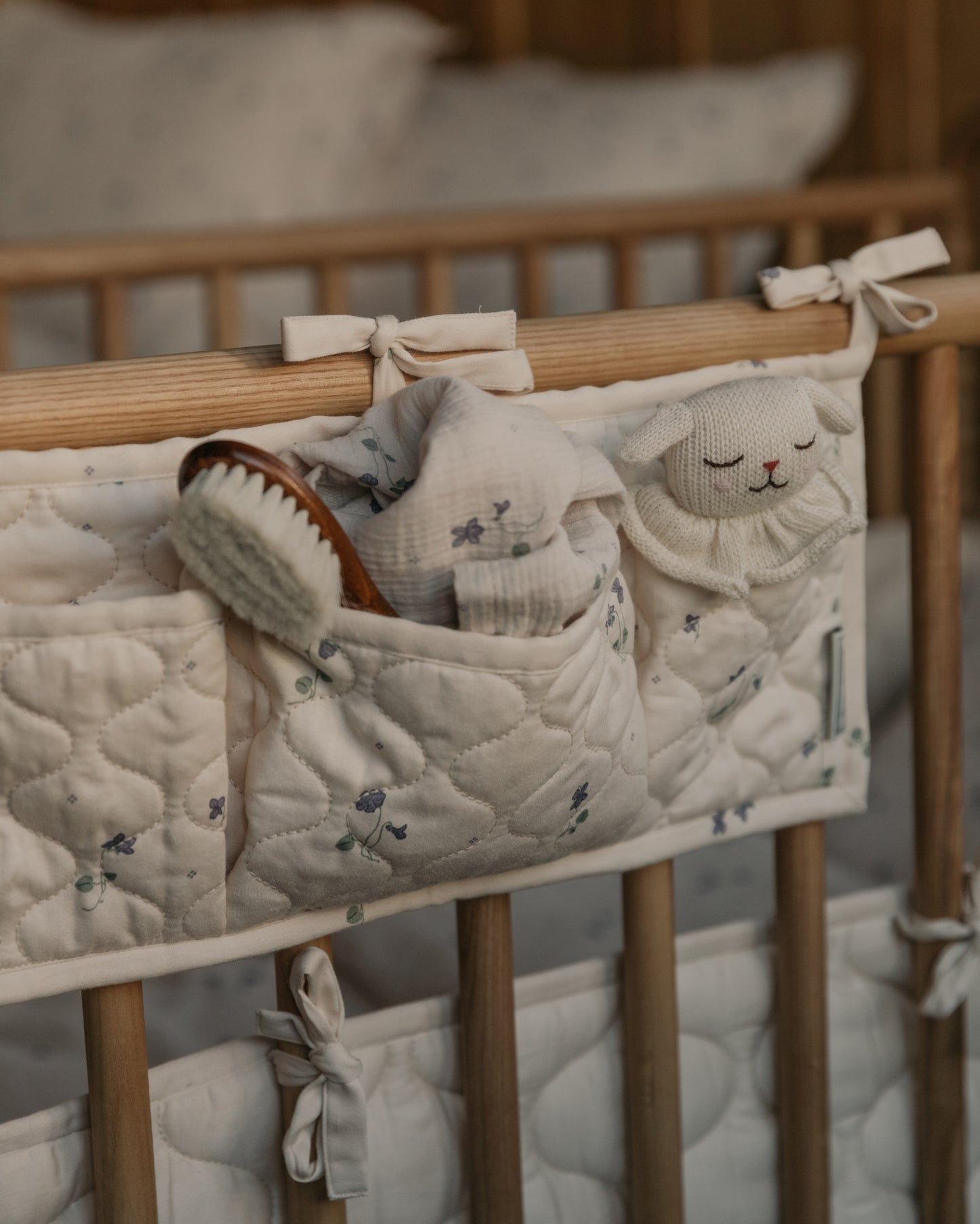 Satin Quilted Bed Pocket