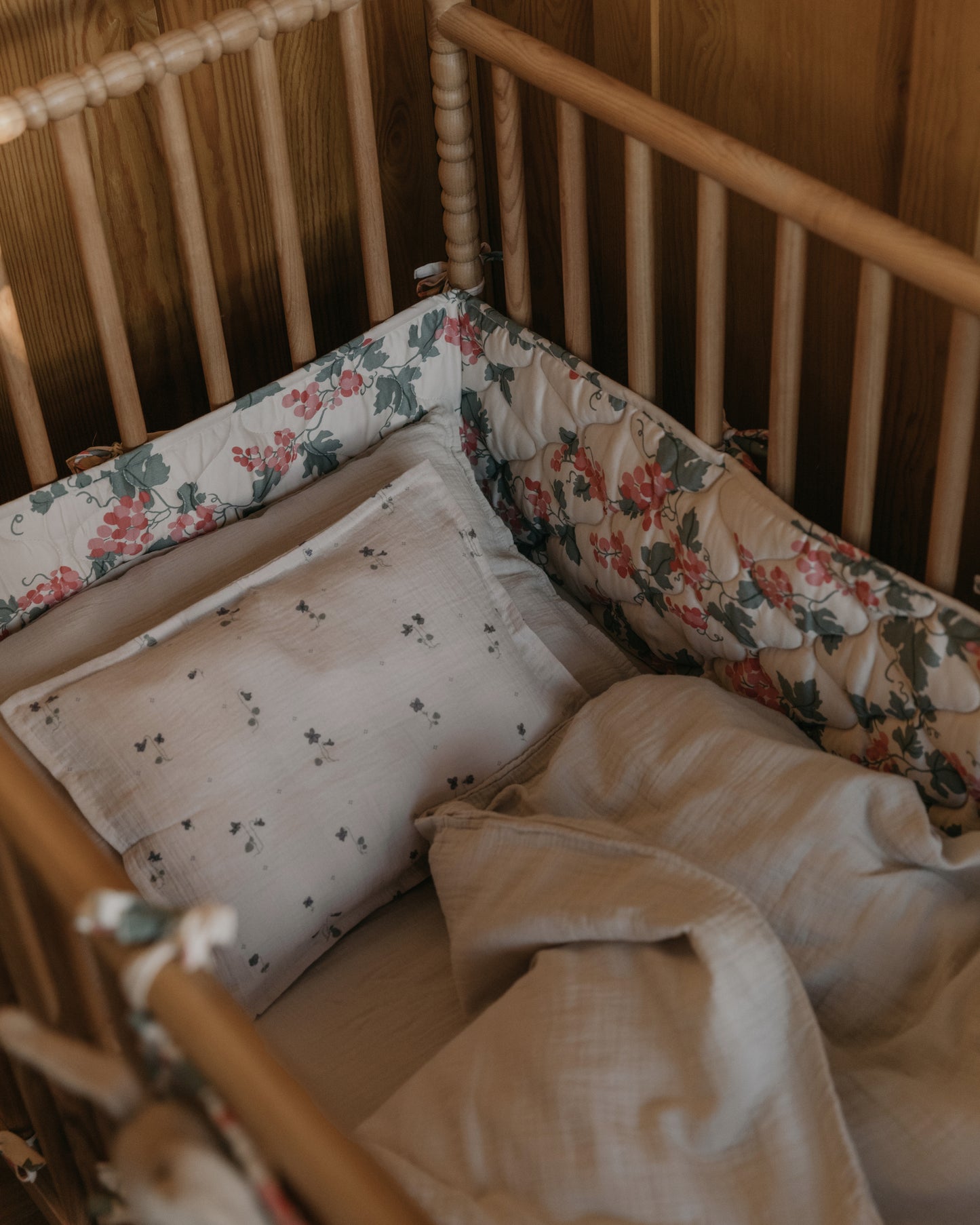 Satin Quilted Crib Bumper