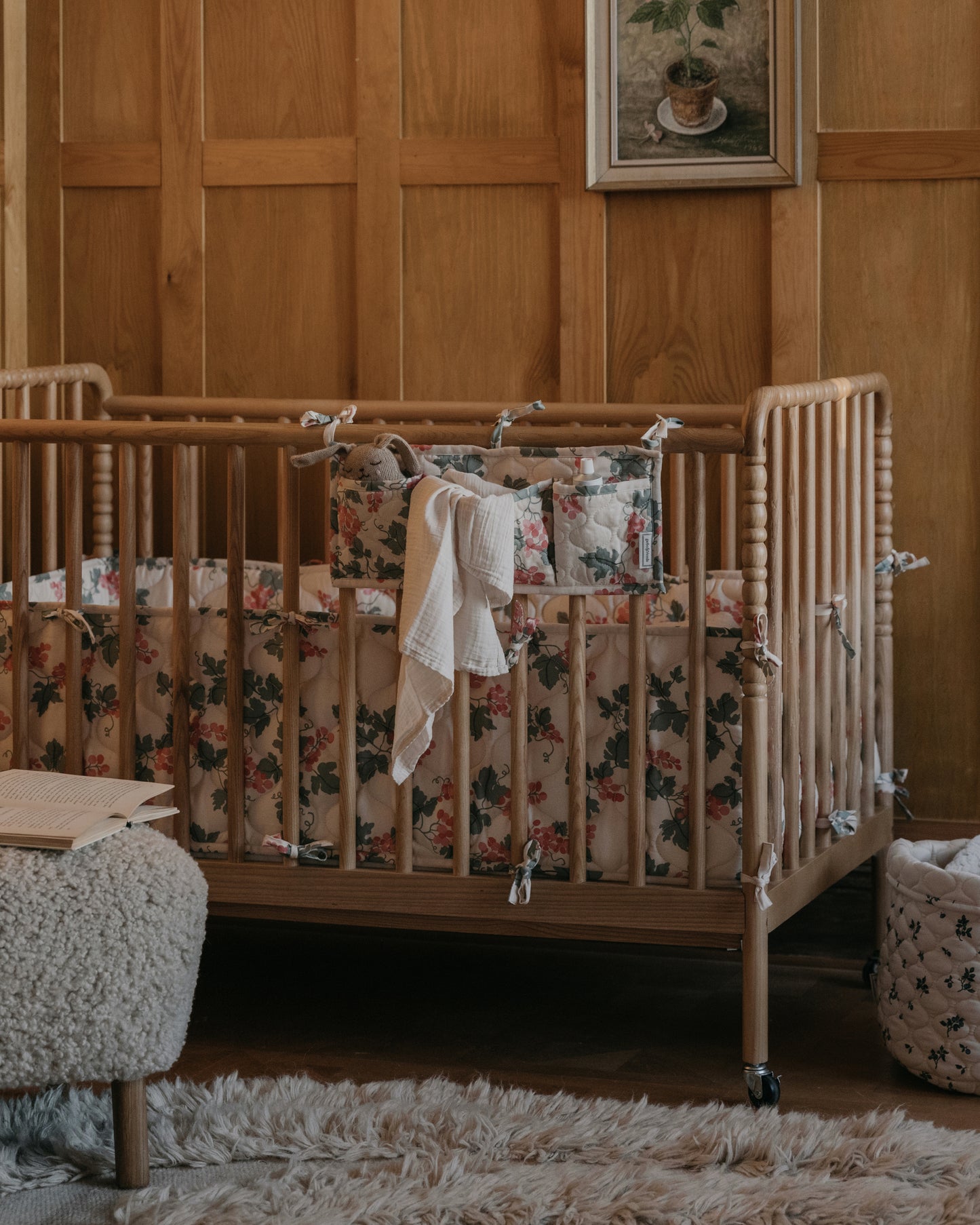 Satin Quilted Crib Bumper