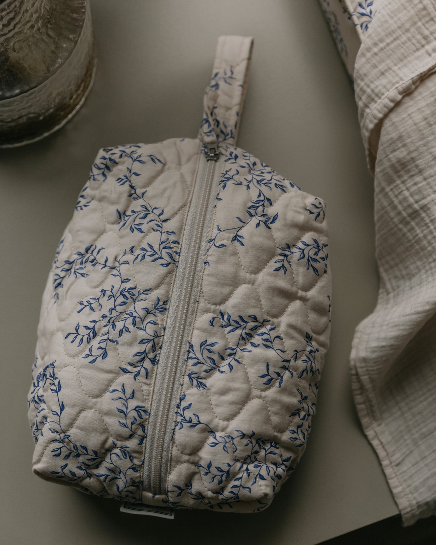 Satin Quilted Toiletry Bag