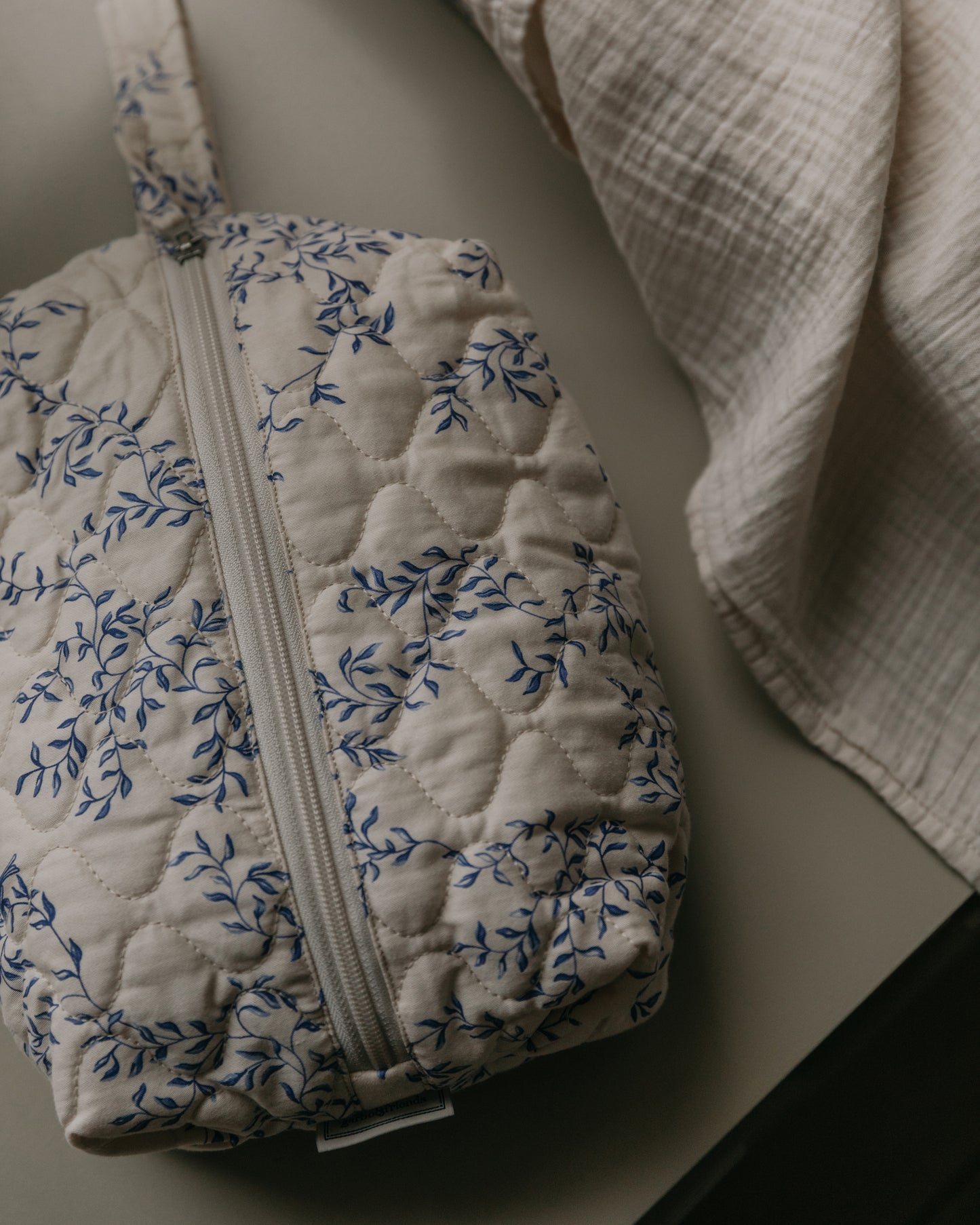 Satin Quilted Toiletry Bag Small