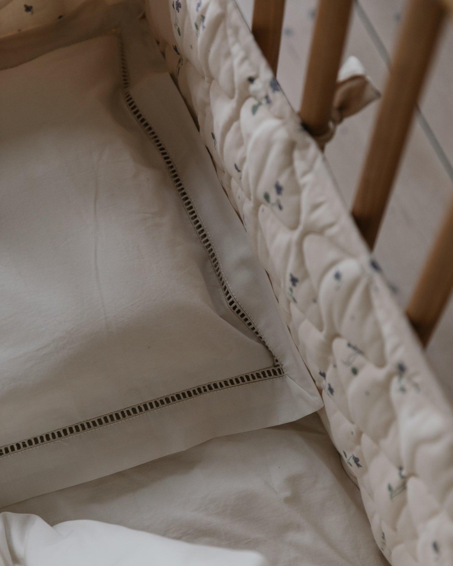 Satin Quilted Crib Bumper