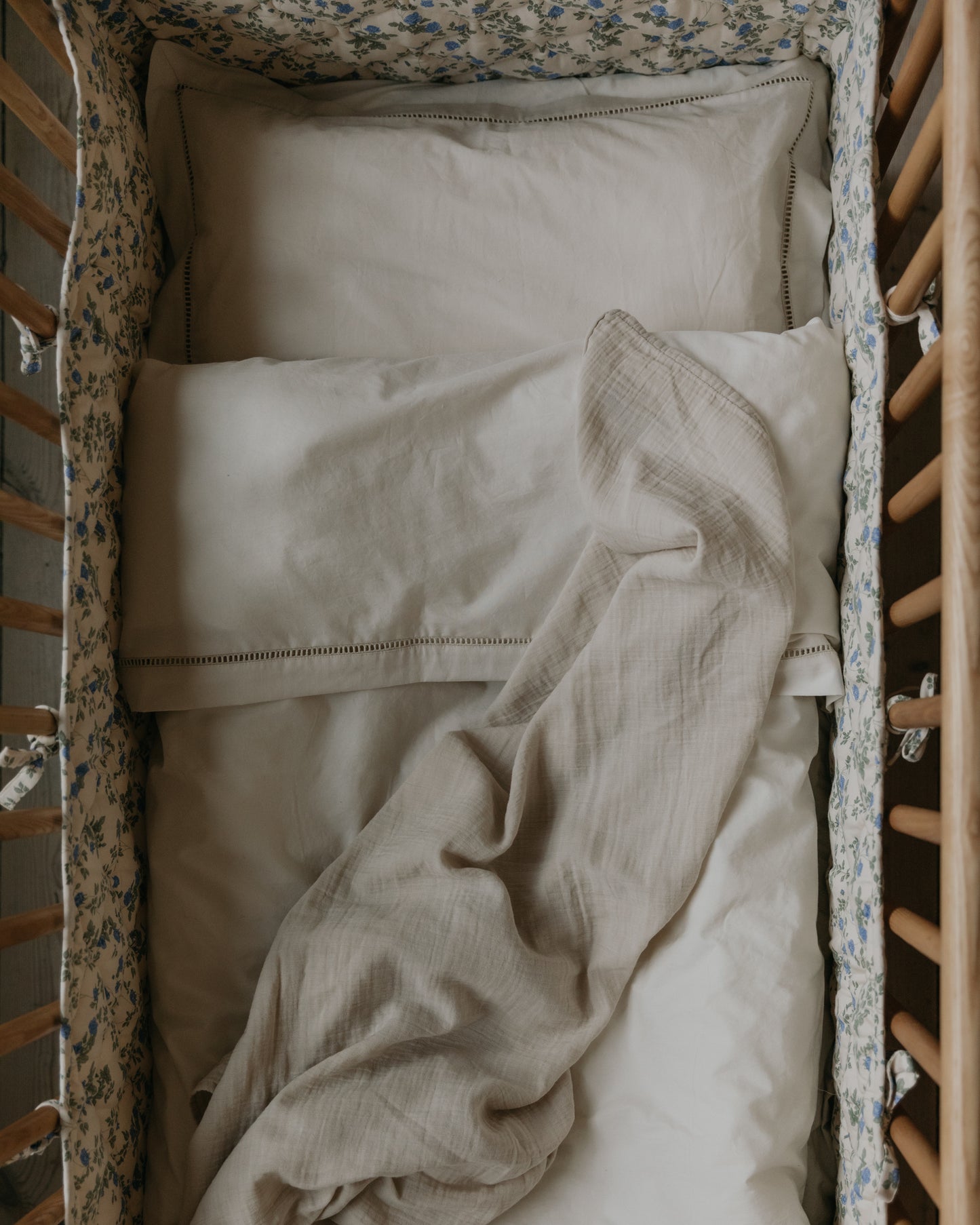 Satin Quilted Crib Bumper