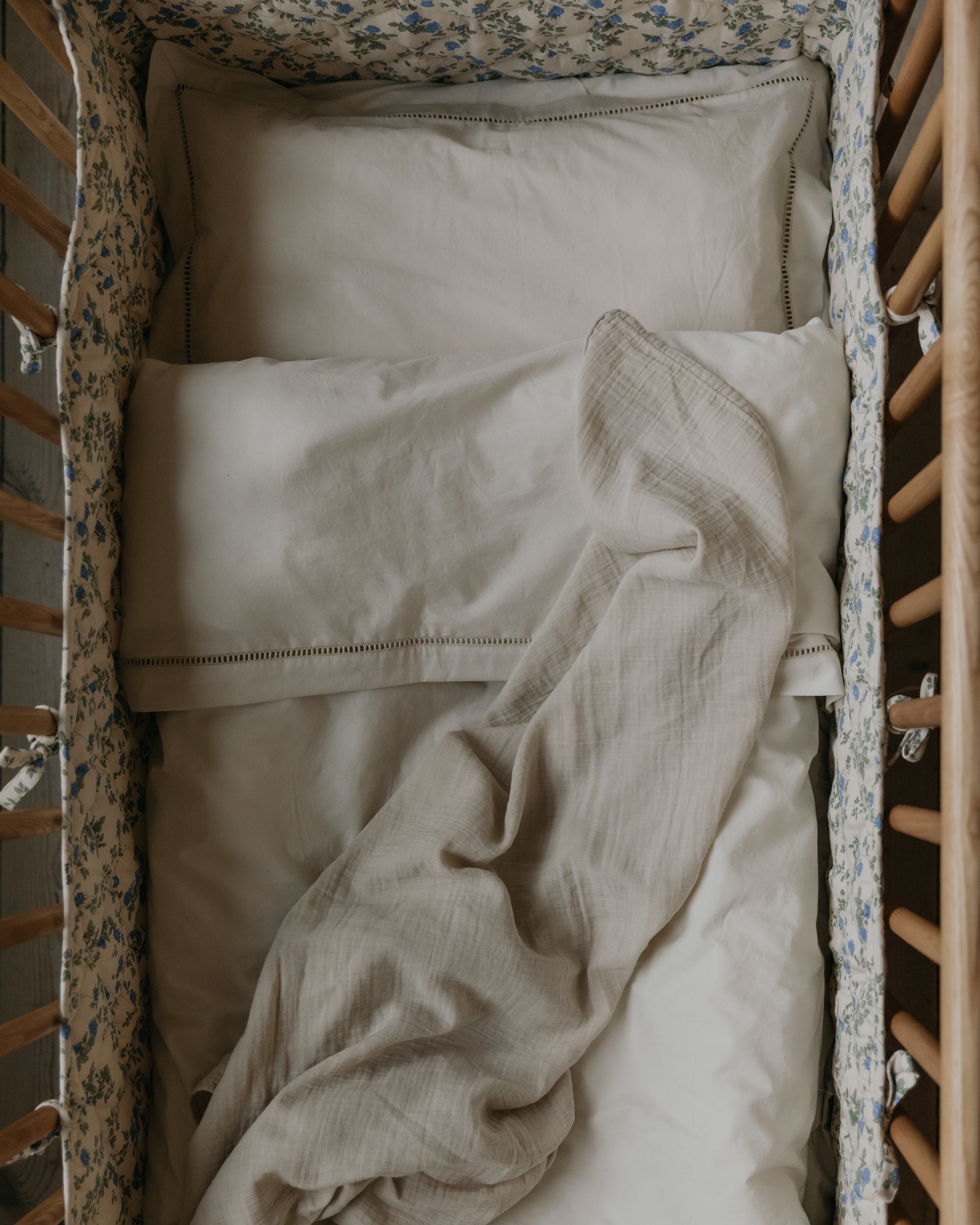 Satin Quilted Crib Bumper