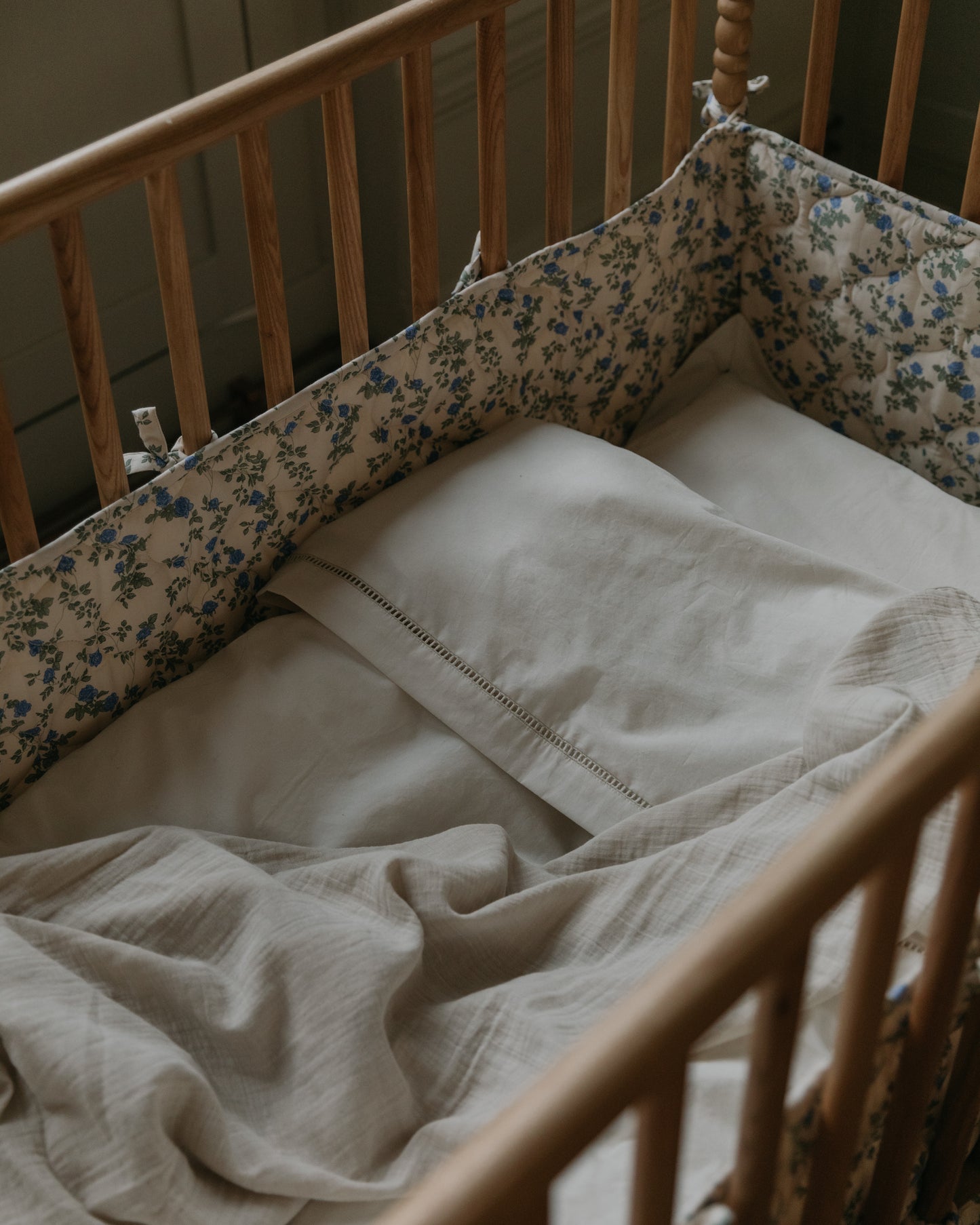 Satin Quilted Crib Bumper
