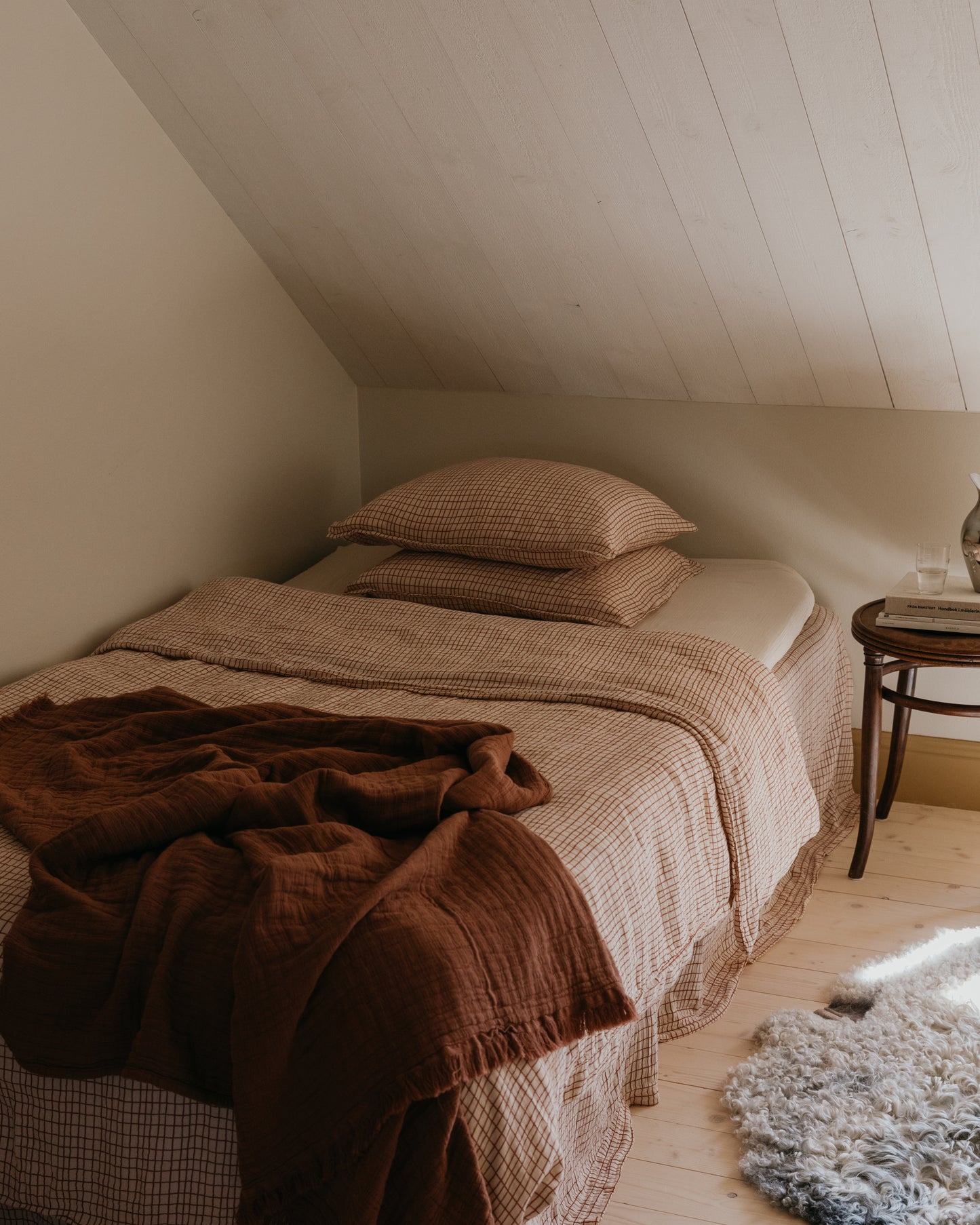 Muslin Fitted Sheet Single