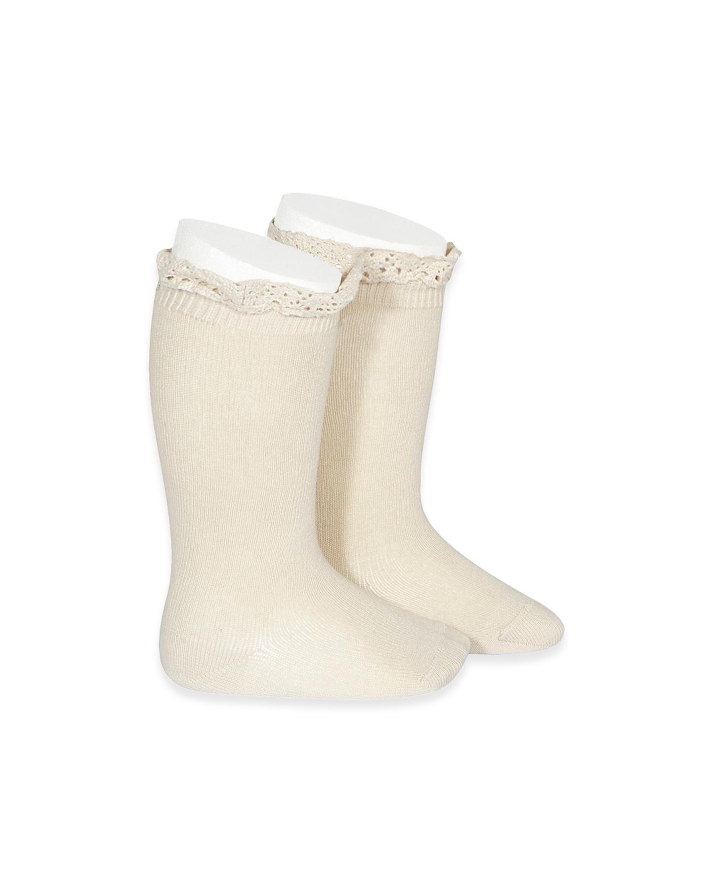 Knee Socks With Lace Edging Cuff Baby