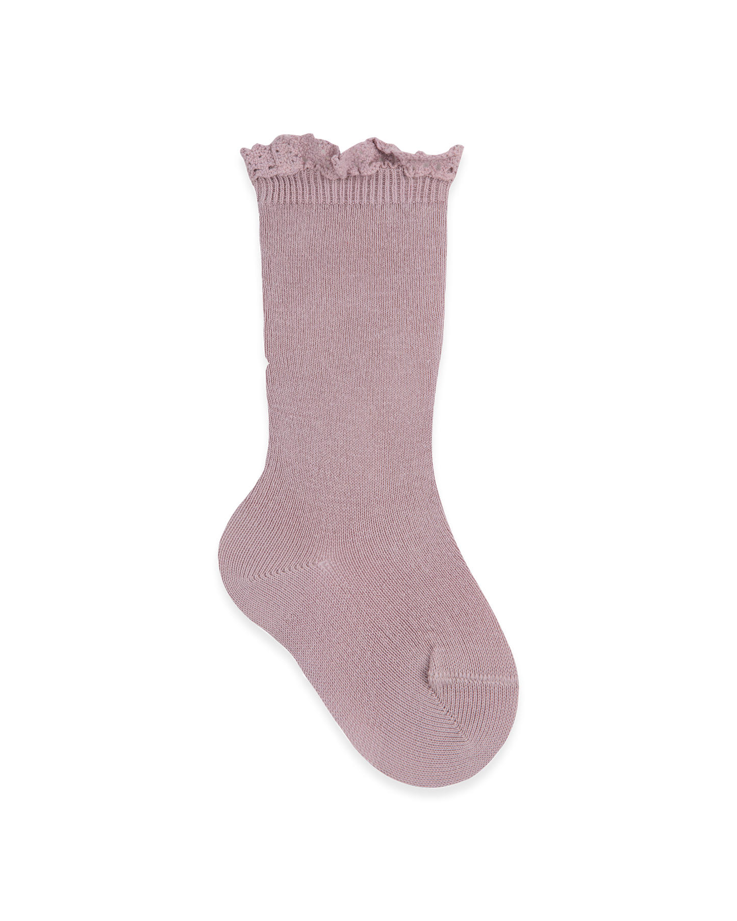 Knee Socks With Lace Edging Cuff Baby
