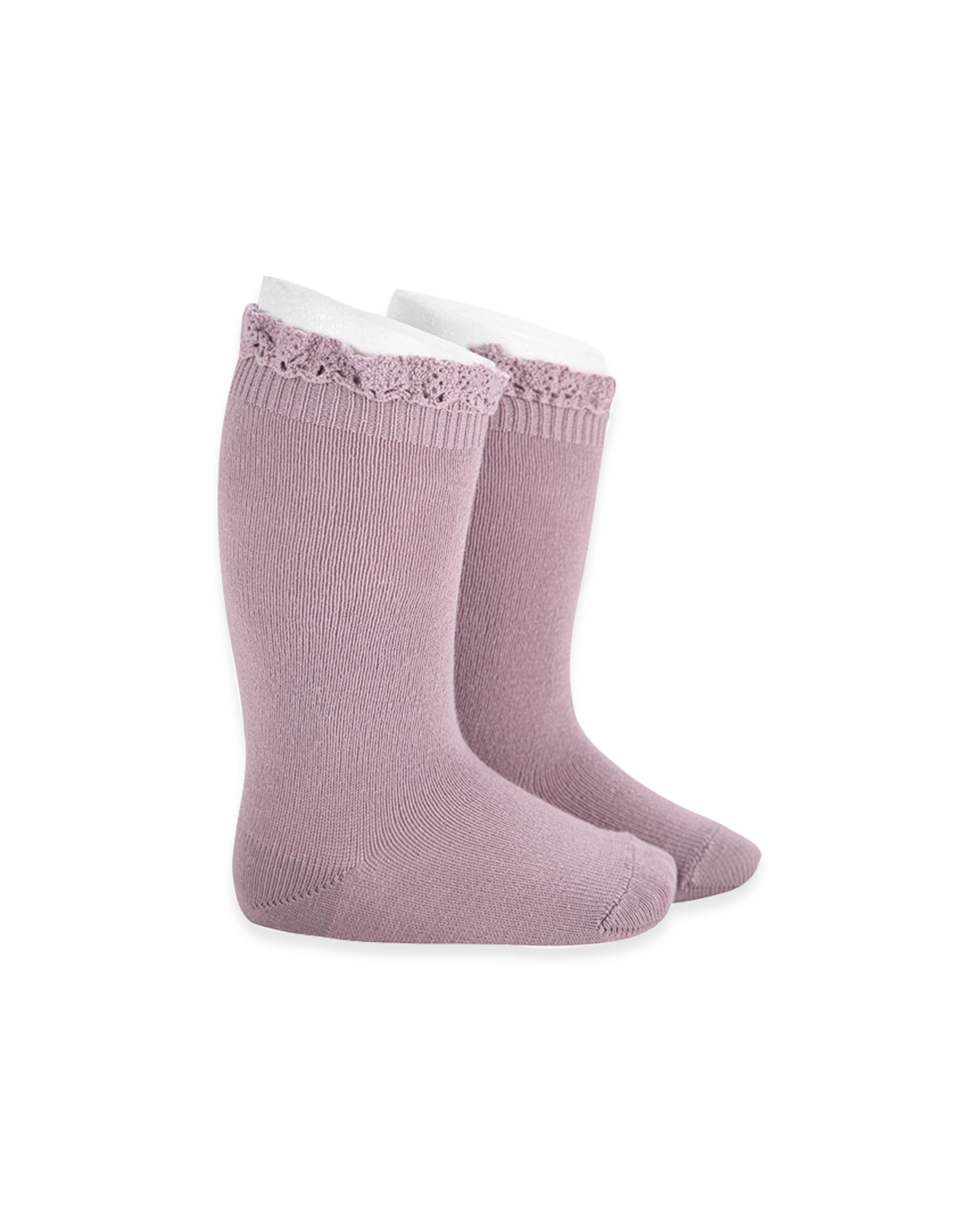 Knee Socks With Lace Edging Cuff Baby