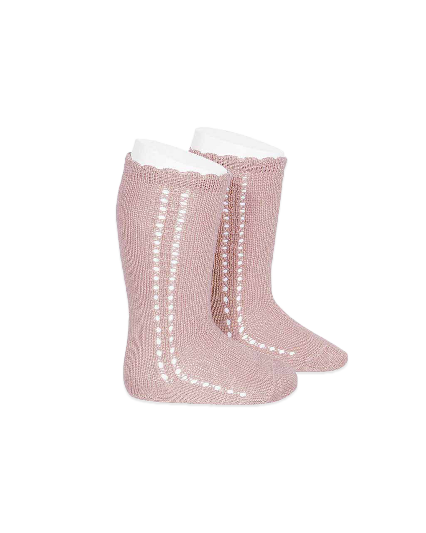 Perle Knee-High Socks With Side Openwork Baby