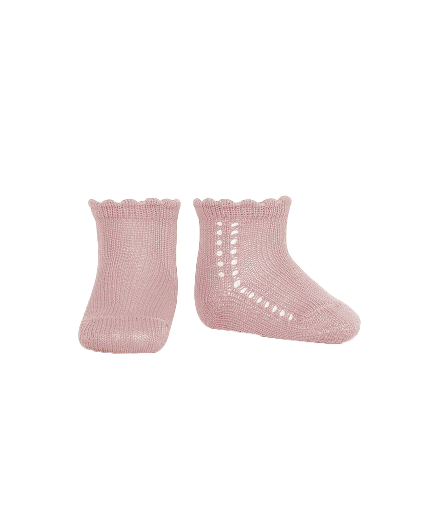 Perle Cotton Socks With Side Openwork Baby