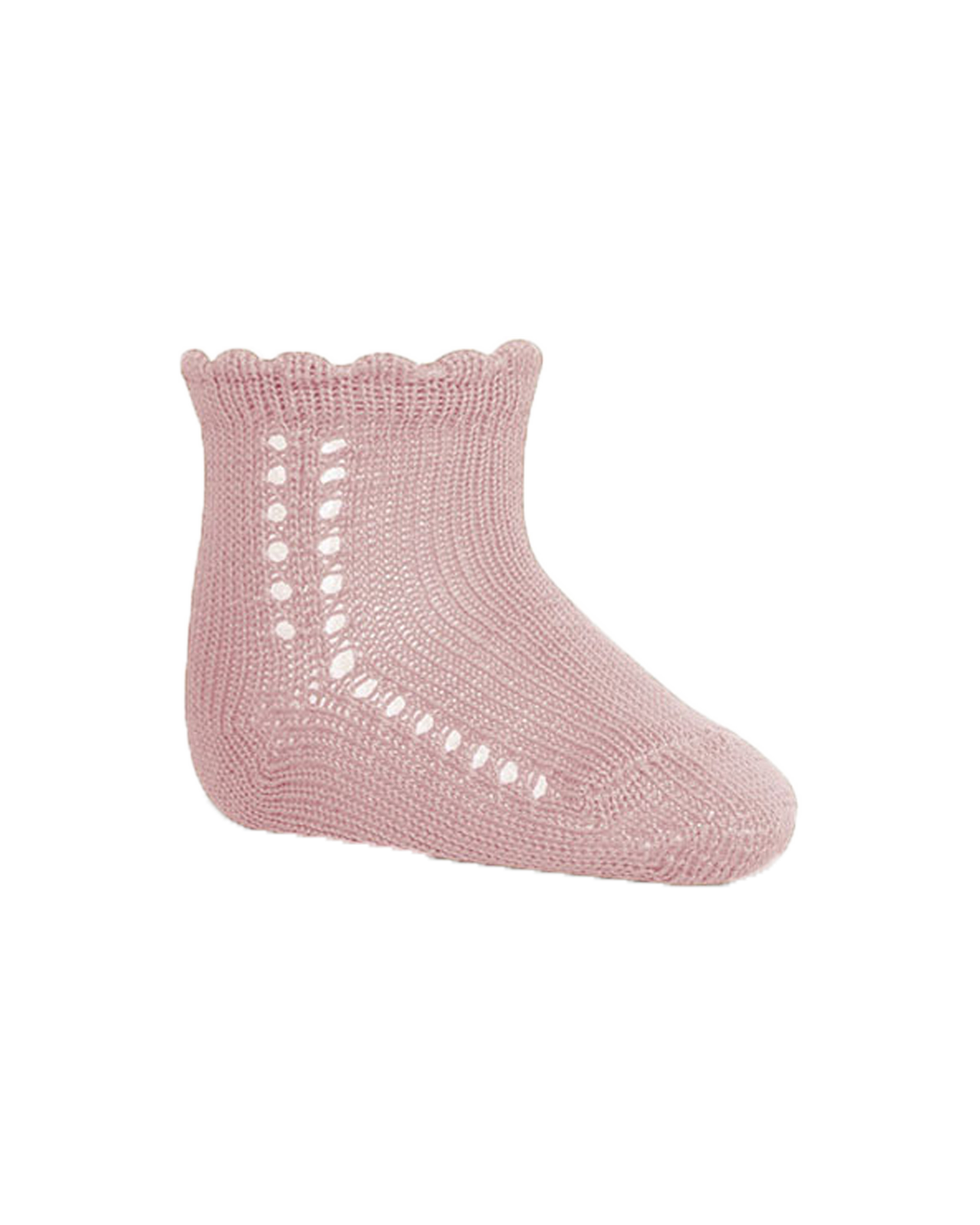 Perle Cotton Socks With Side Openwork Baby