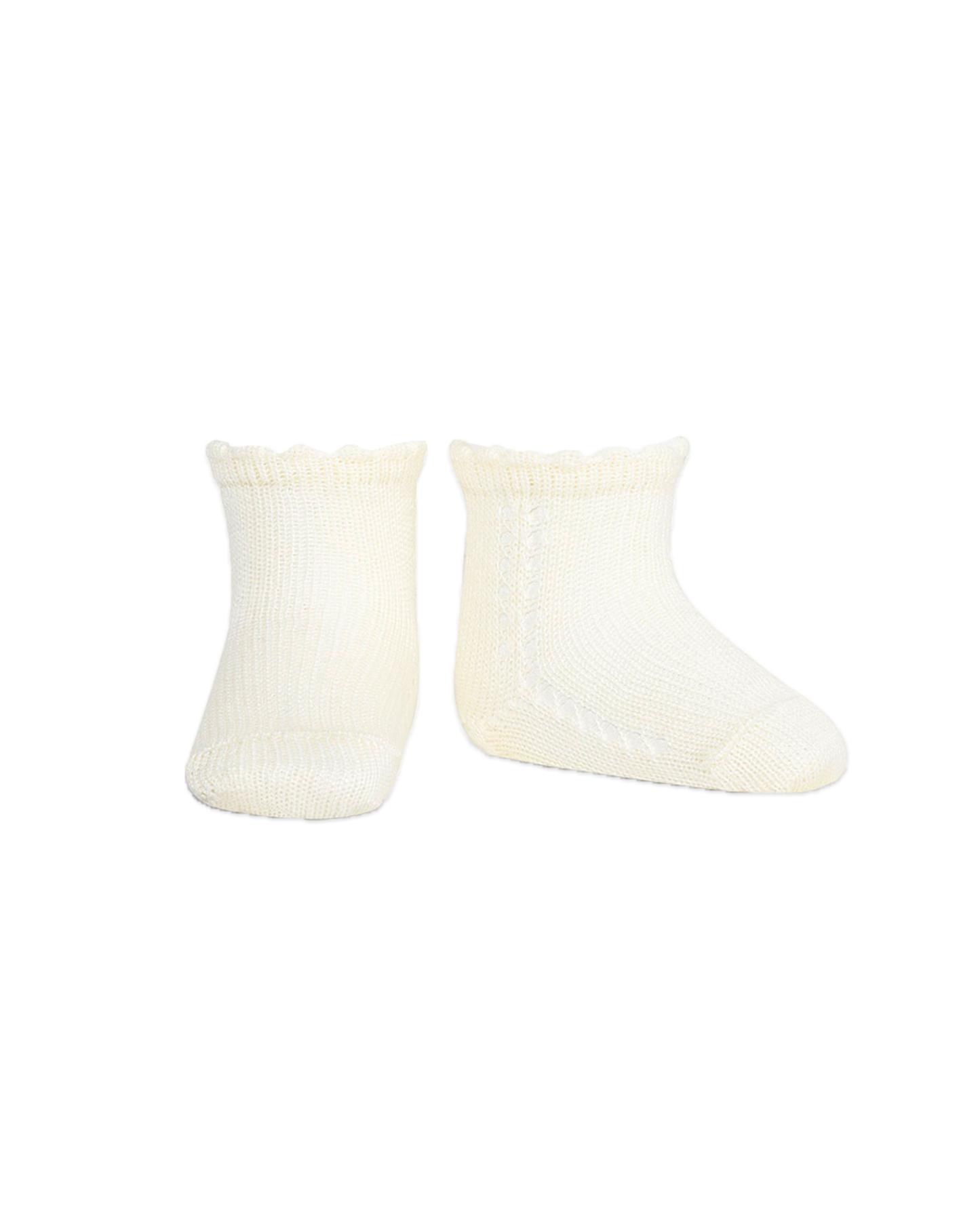 Perle Cotton Socks With Side Openwork Baby
