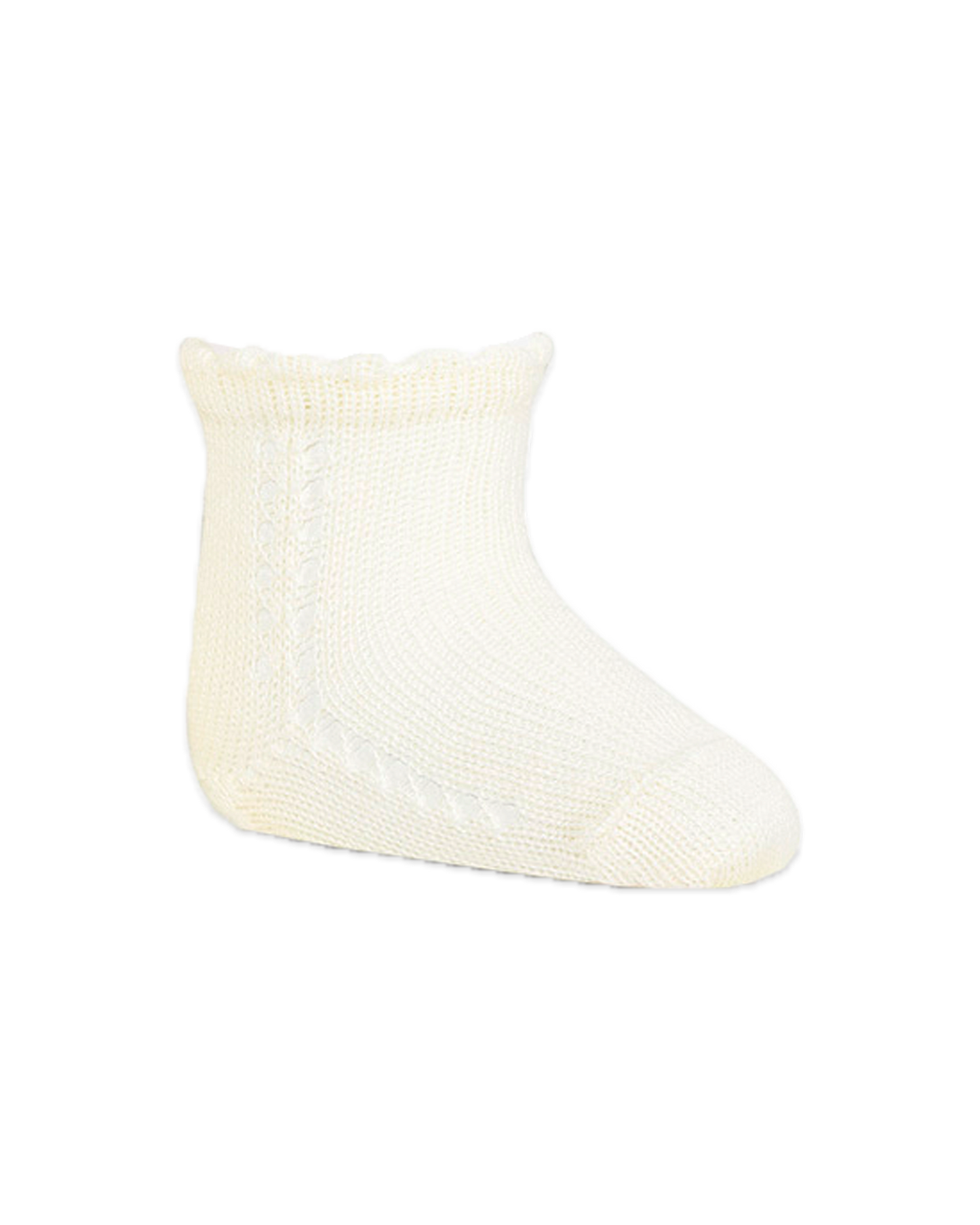 Perle Cotton Socks With Side Openwork Baby