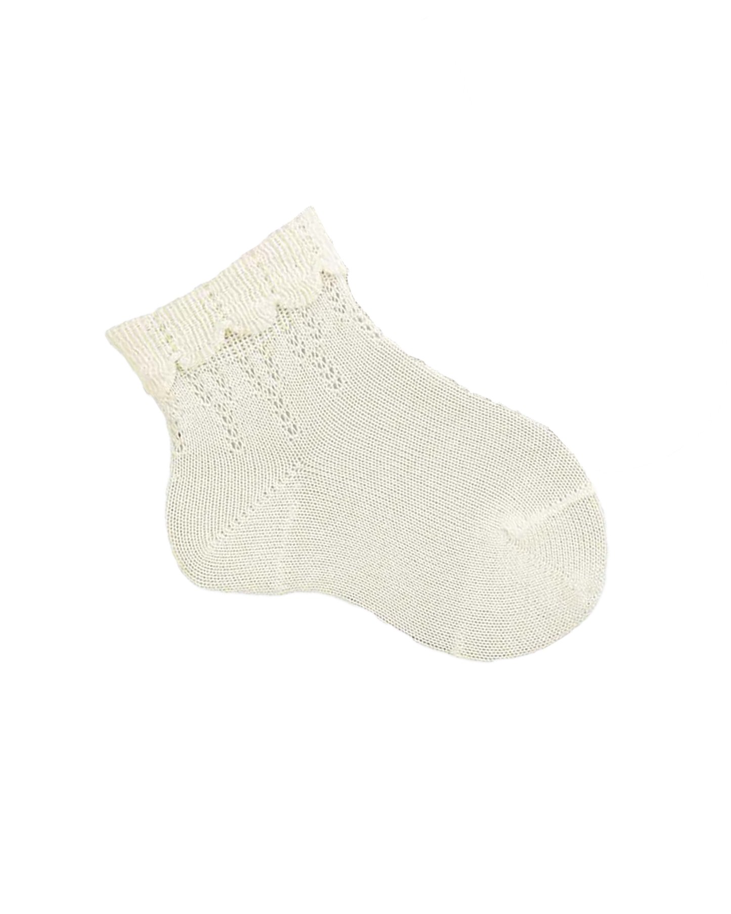 Ceremony ankle socks with openwork and folded cuff baby
