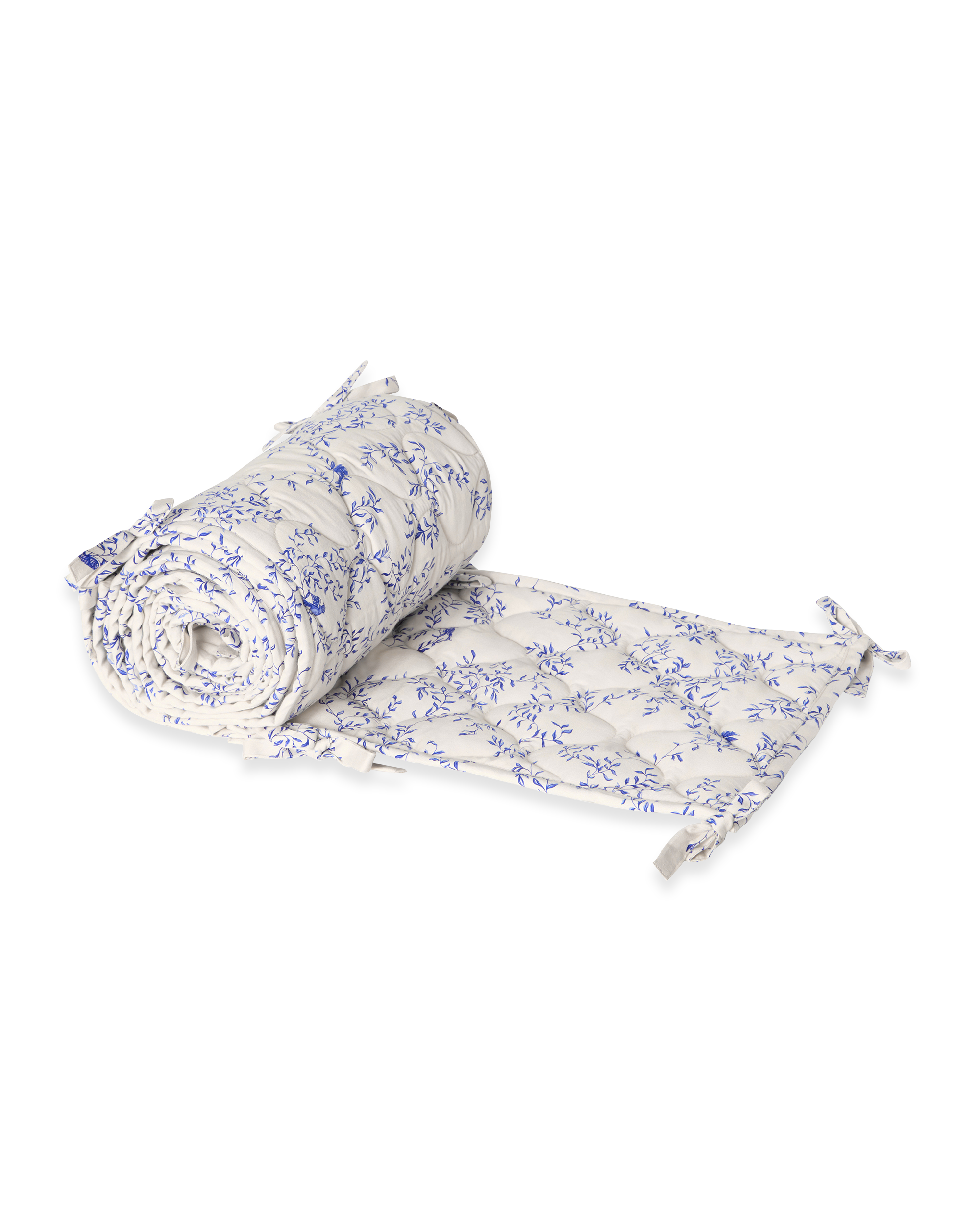 Satin Quiltat Spjälsängsskydd