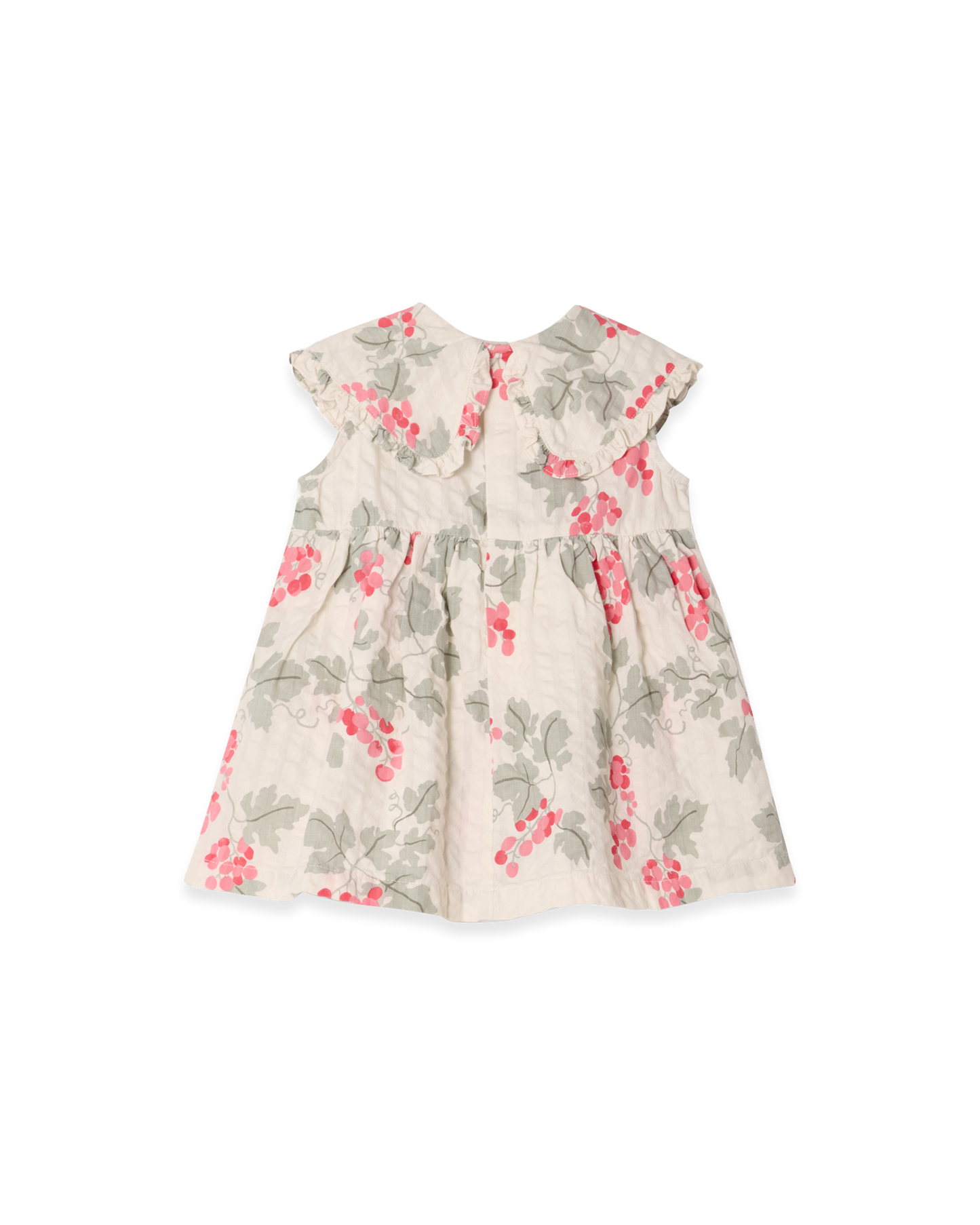 Seersucker Collar Romper Dress