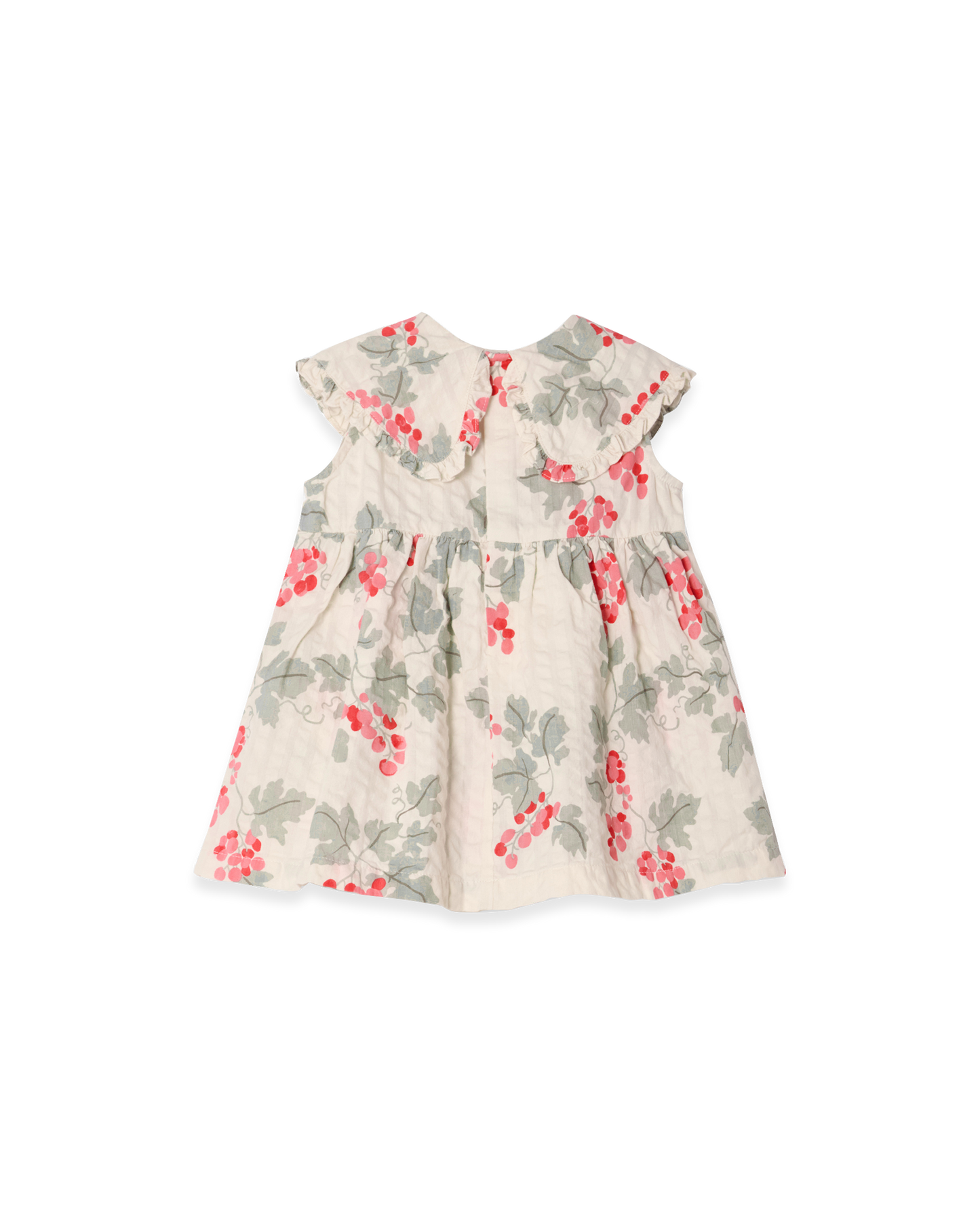 Seersucker Collar Romper Dress