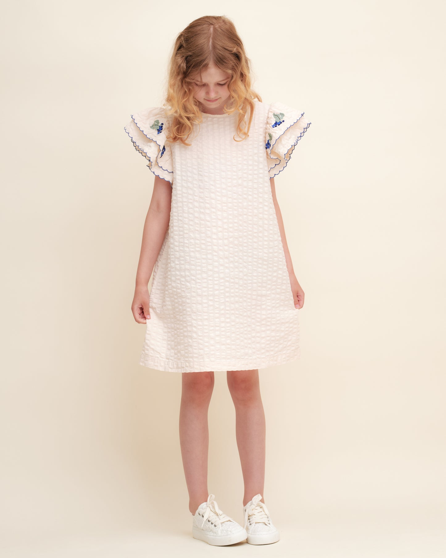 Seersucker Frill Dress