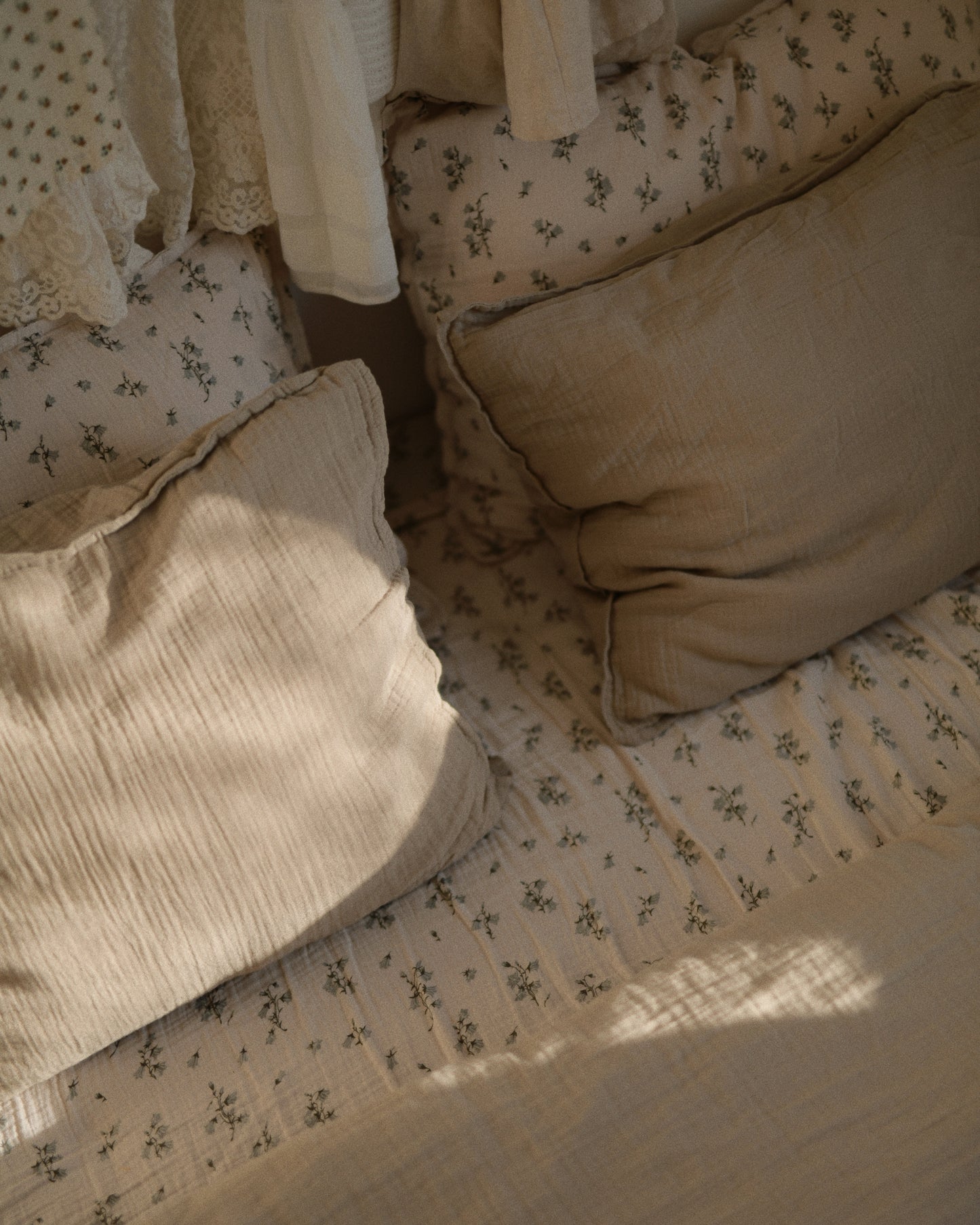 Muslin Fitted Sheet Single