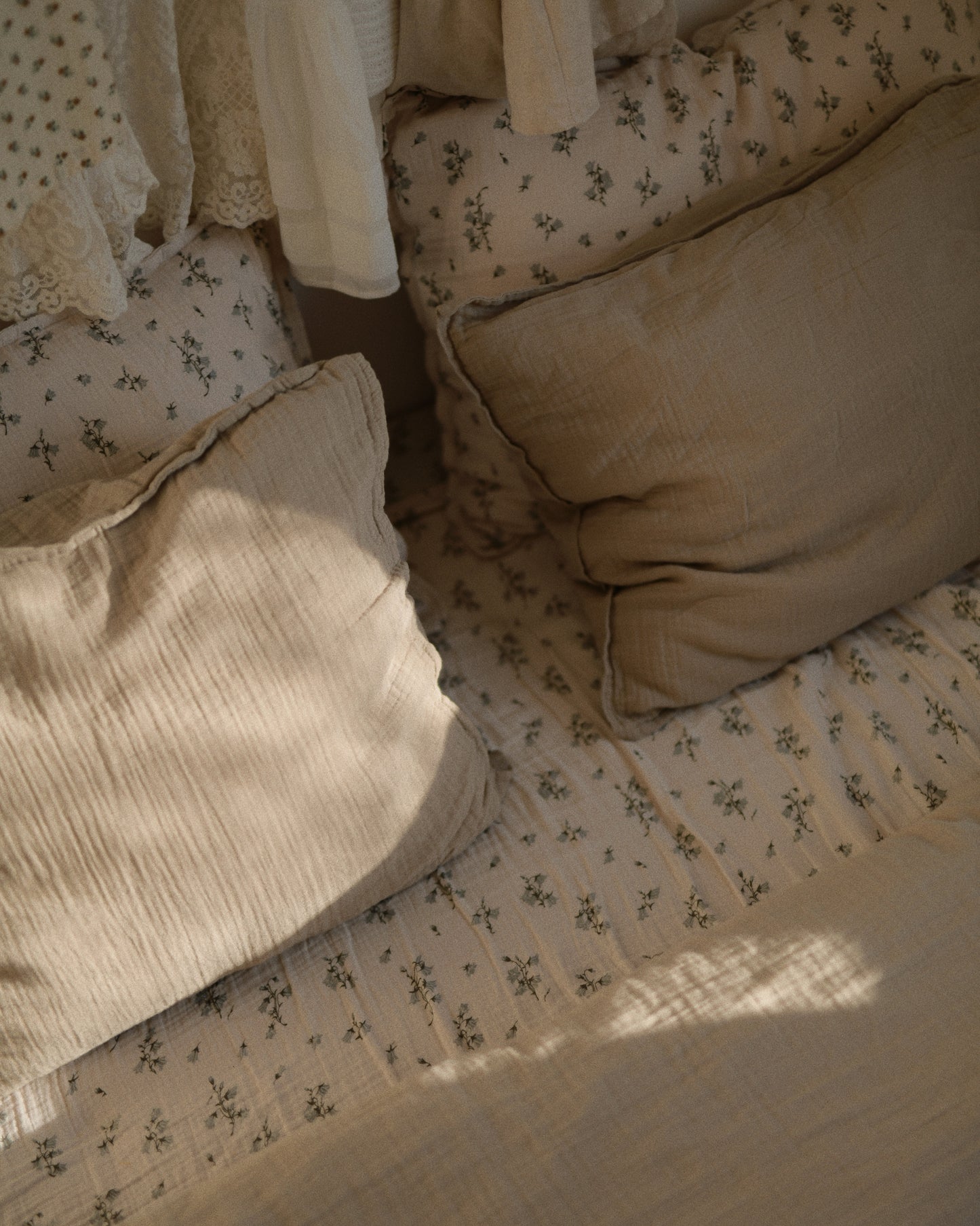 Muslin Fitted Sheet Double