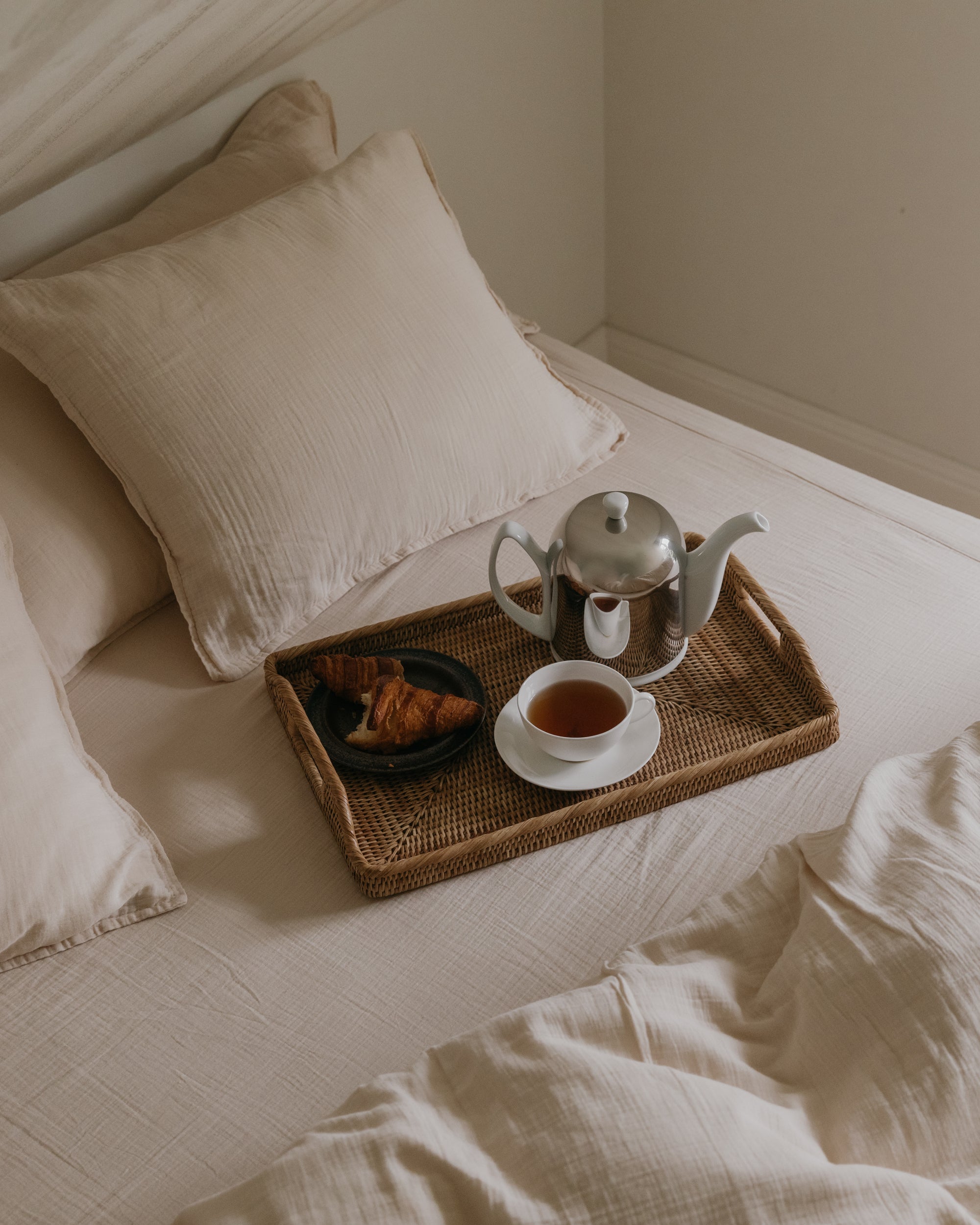  Image of Muslin Fitted Sheet Double