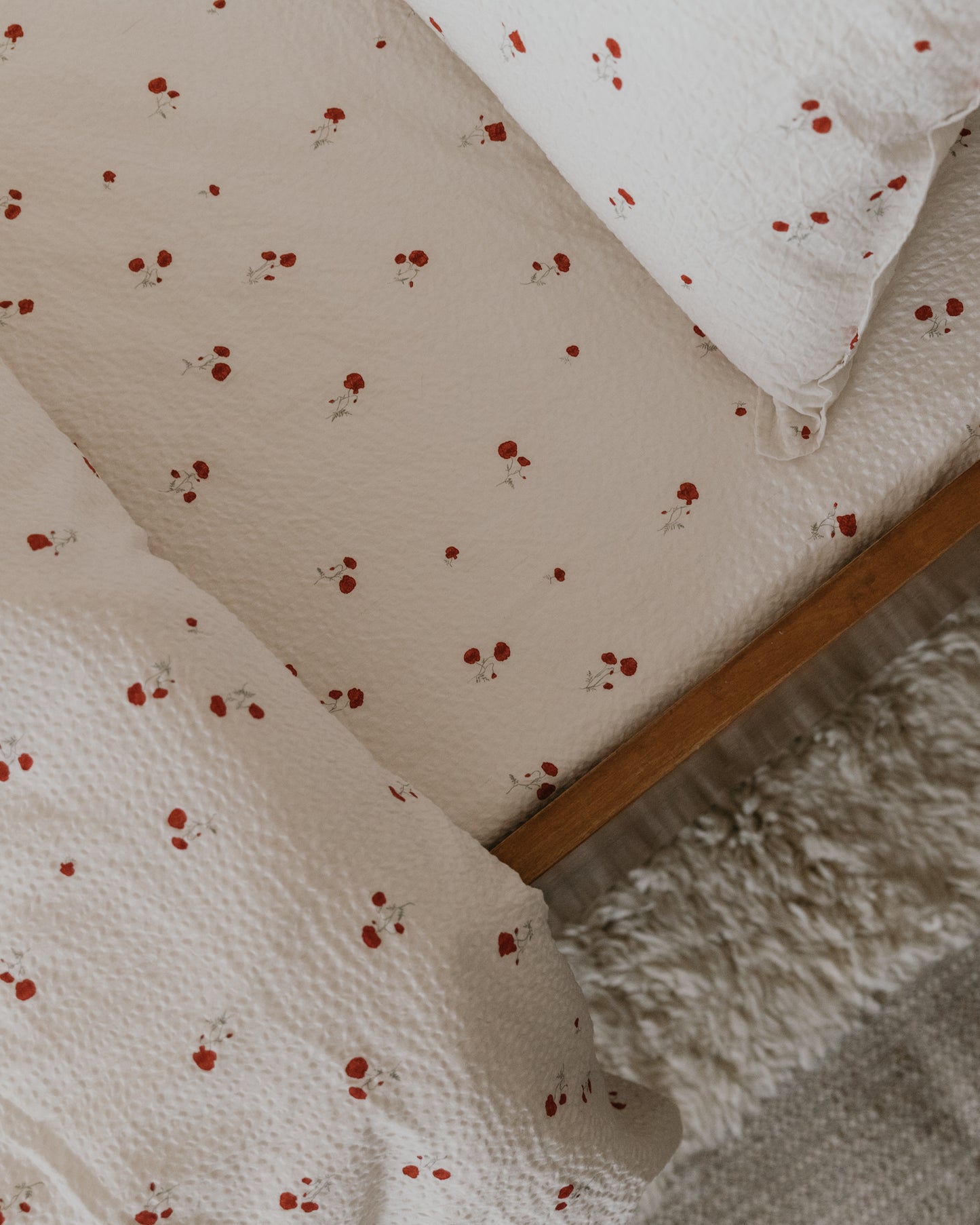 Seersucker Fitted Sheet Double