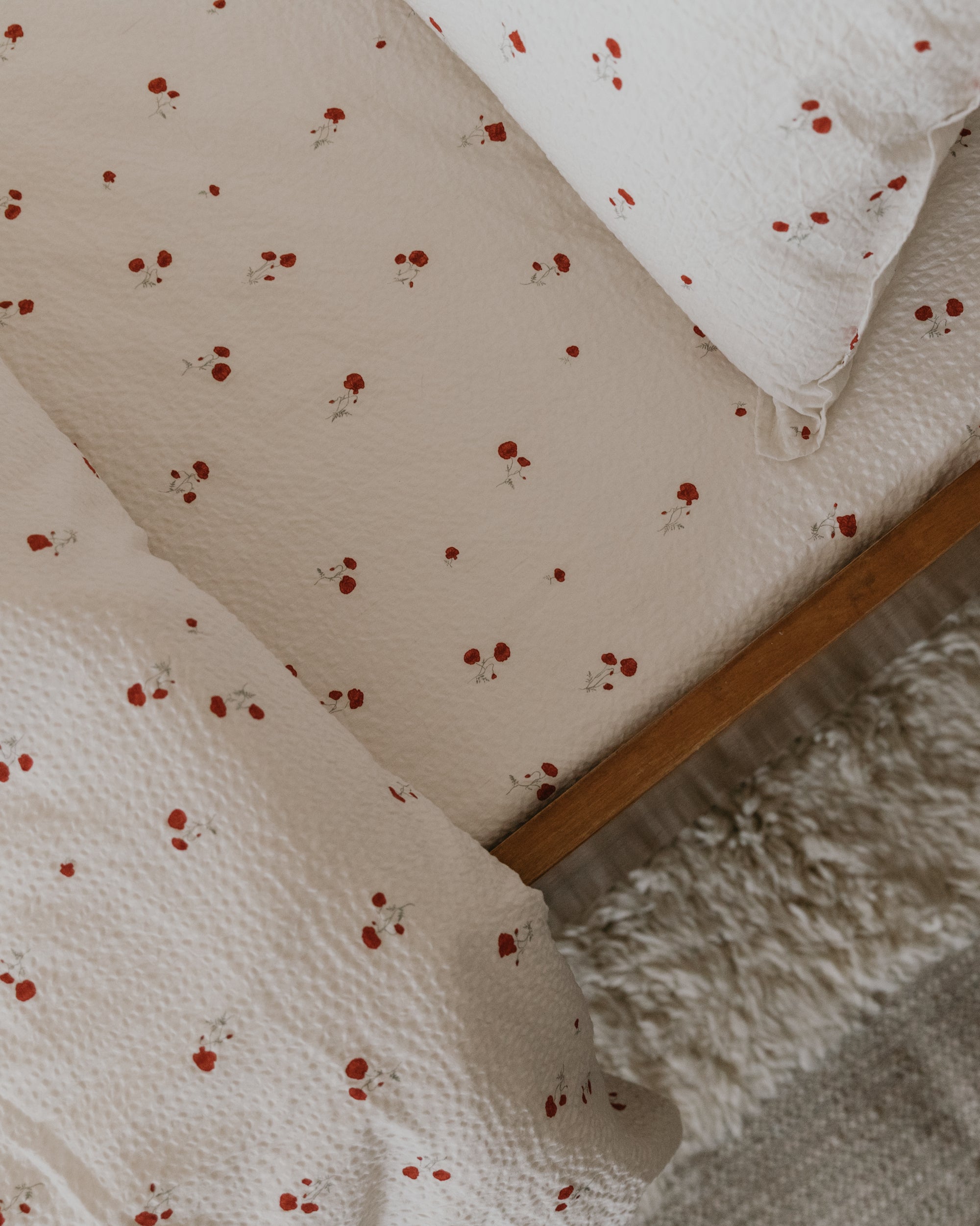 Seersucker Fitted Sheet Double