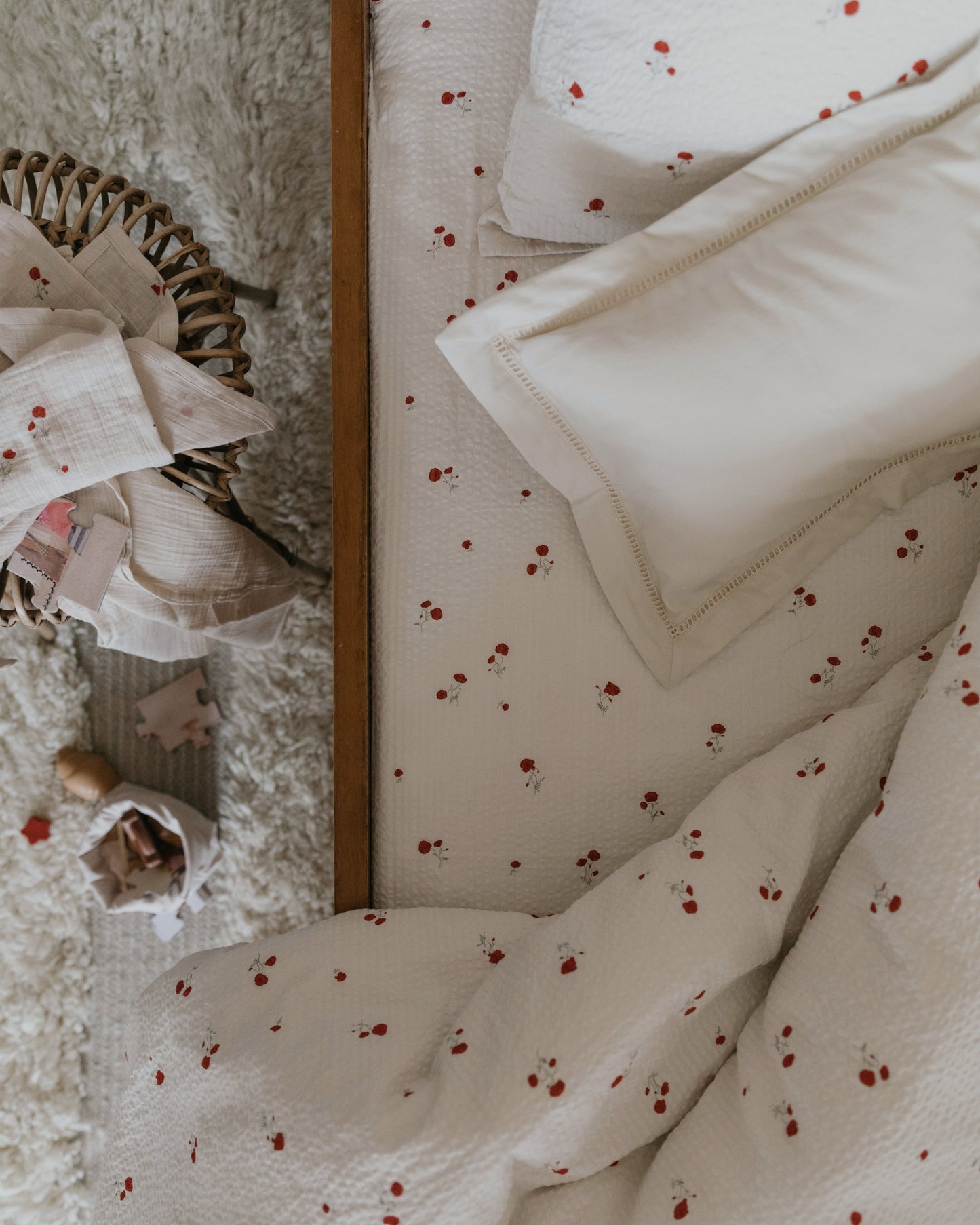 Seersucker Fitted Sheet Single