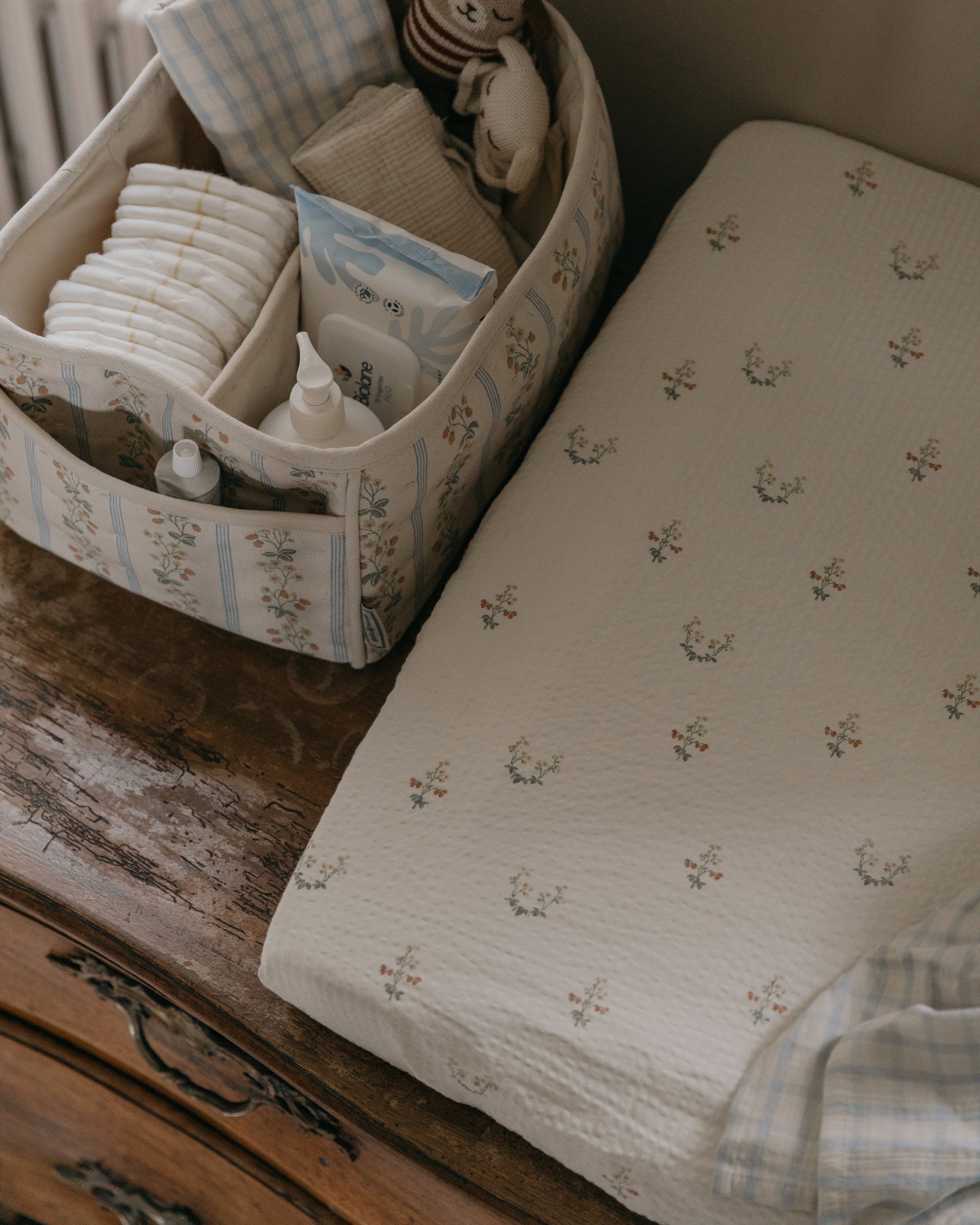 Seersucker Changing Mat Cover