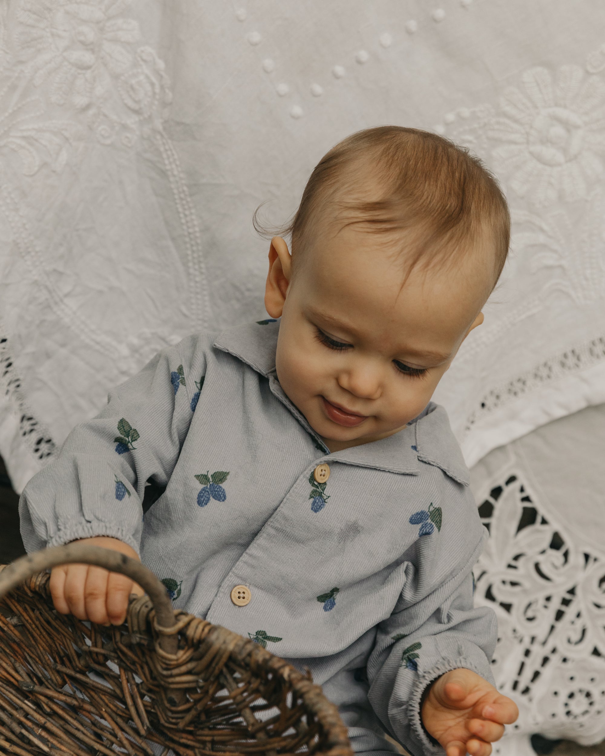  Image of Micro Corduroy Shirt Onesie