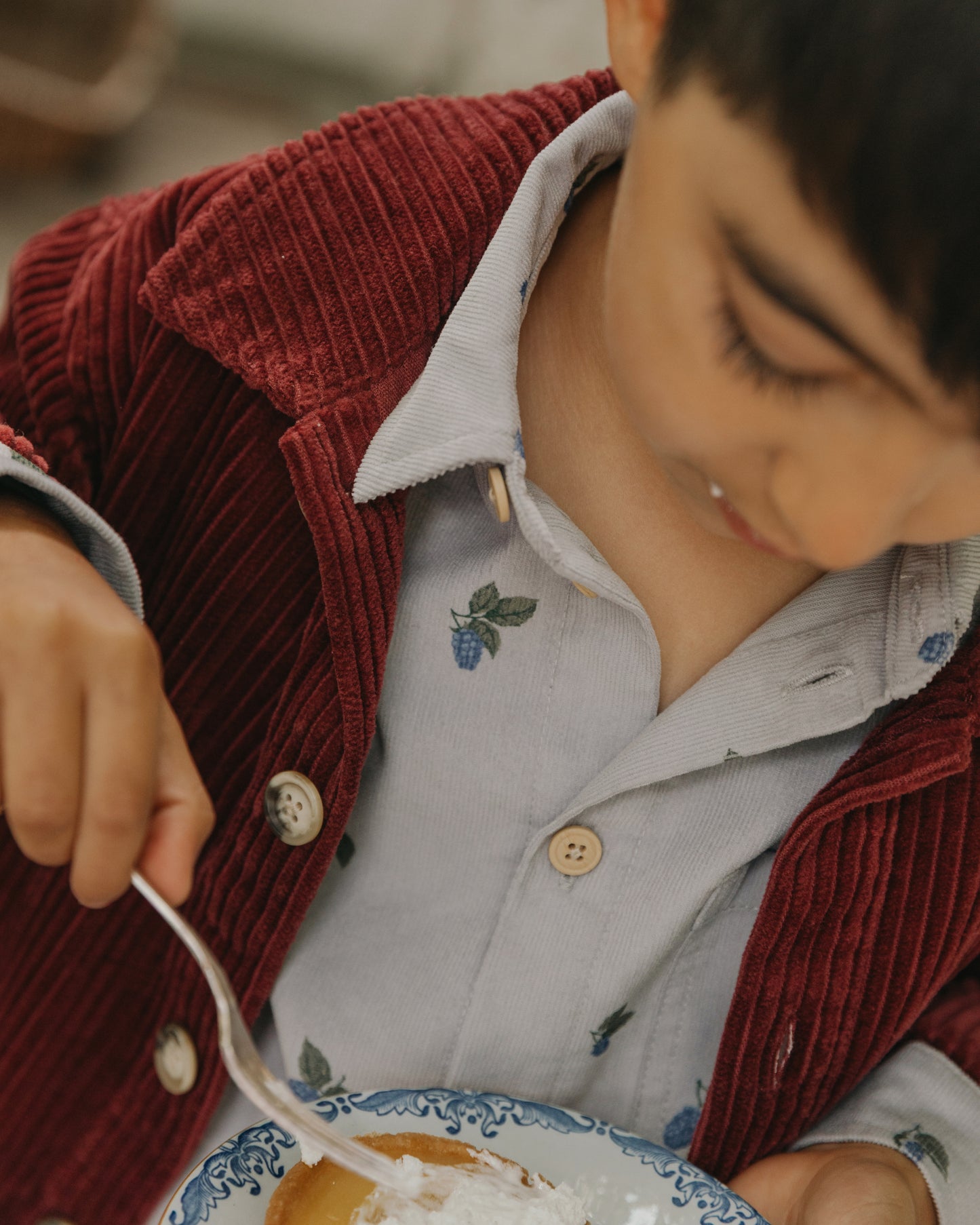 Micro Corduroy Long Sleeve Shirt