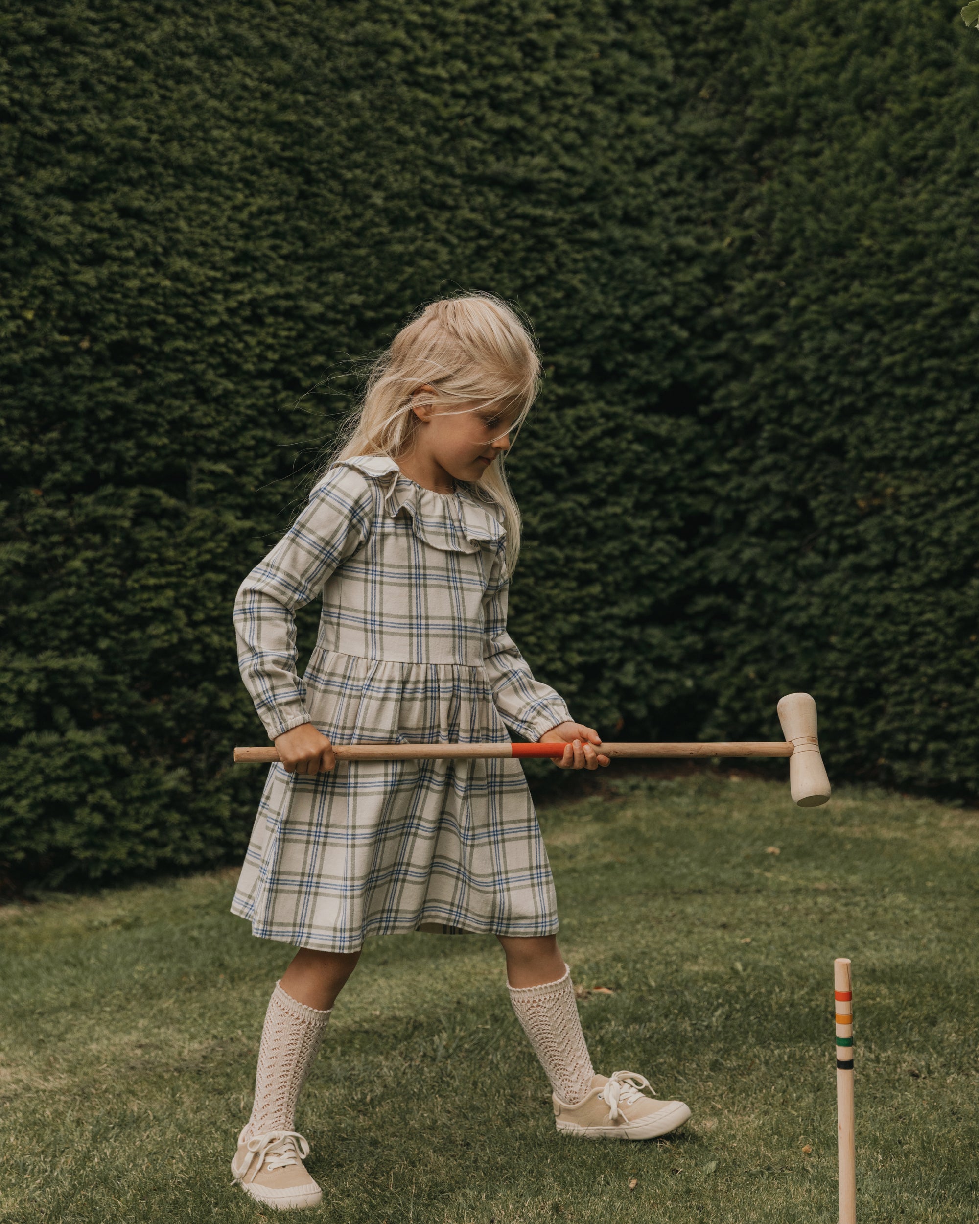  Image of Flannel Long Sleeve Dress