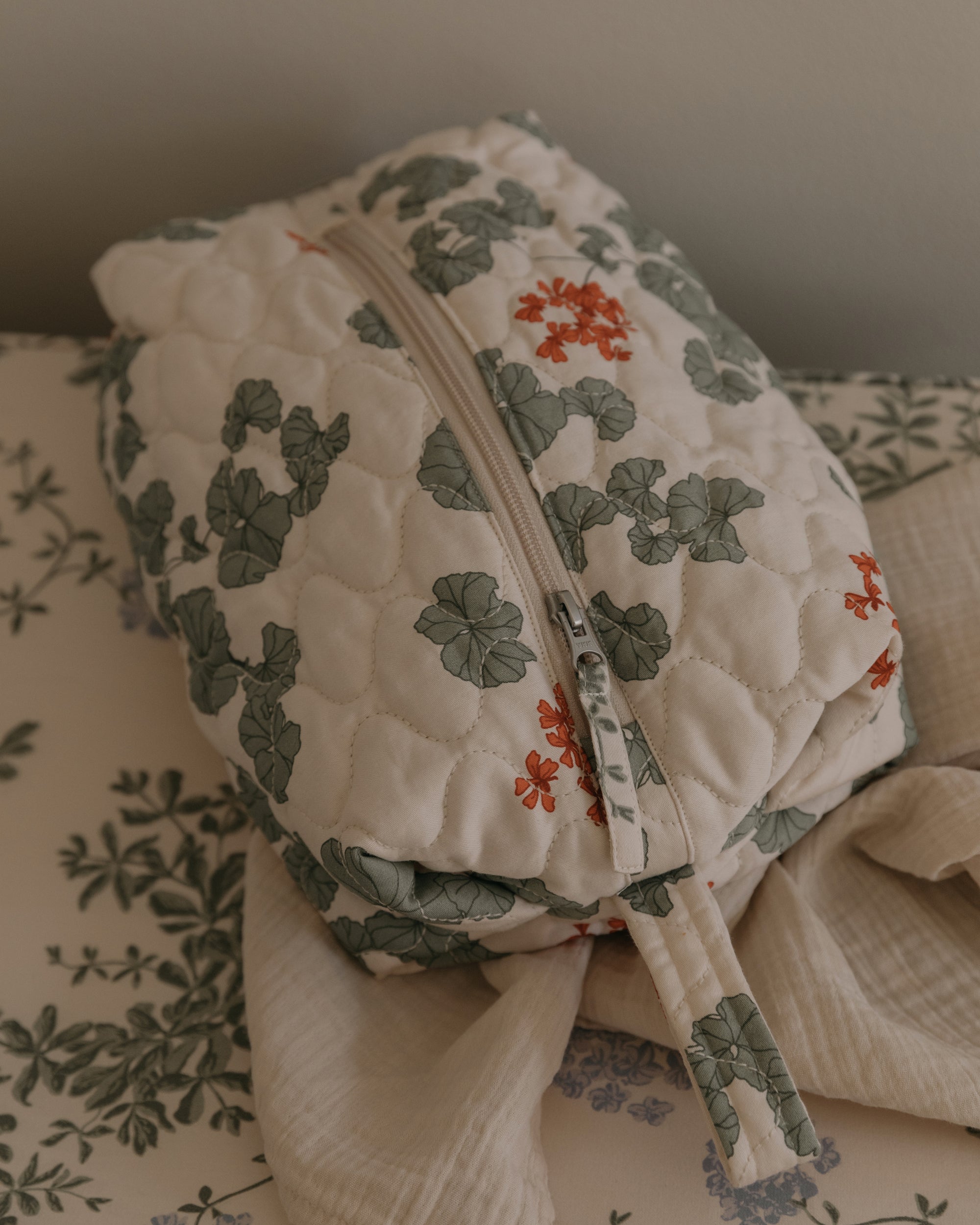  Image of Satin Quilted Toiletry Bag Medium