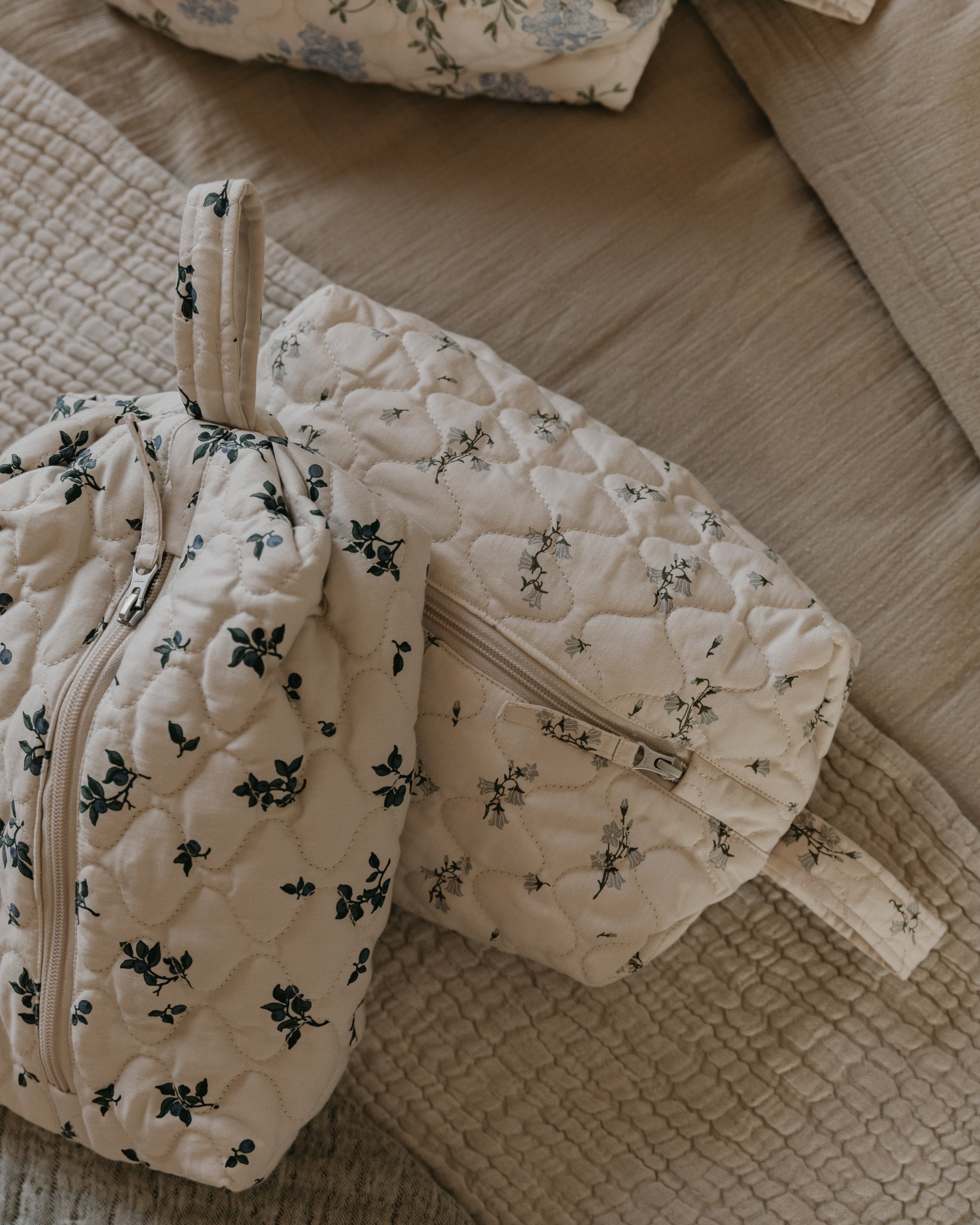  Image of Satin Quilted Toiletry Bag Medium