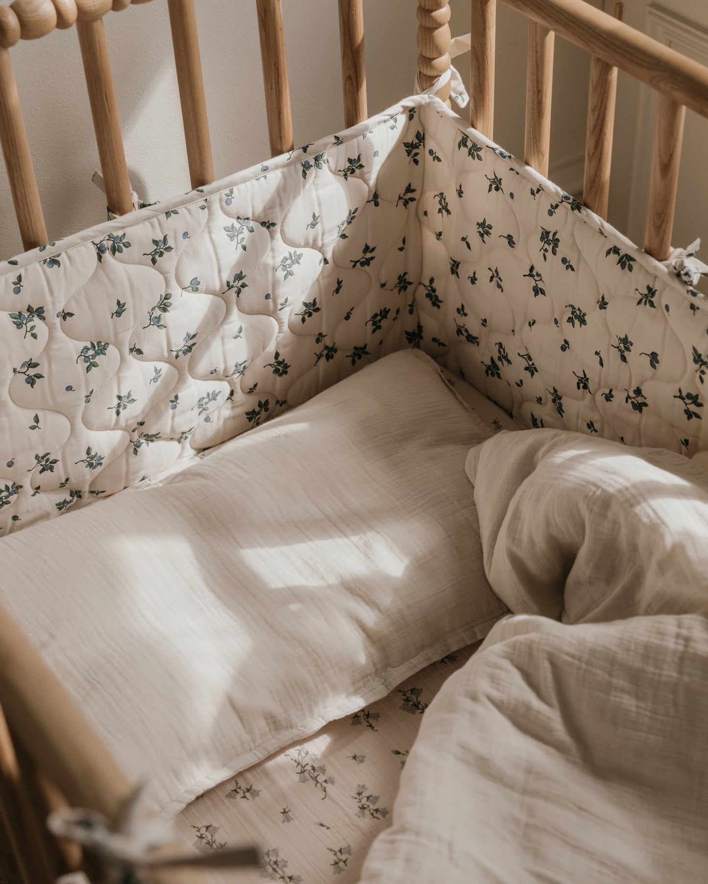 Satin Quilted Crib Bumper