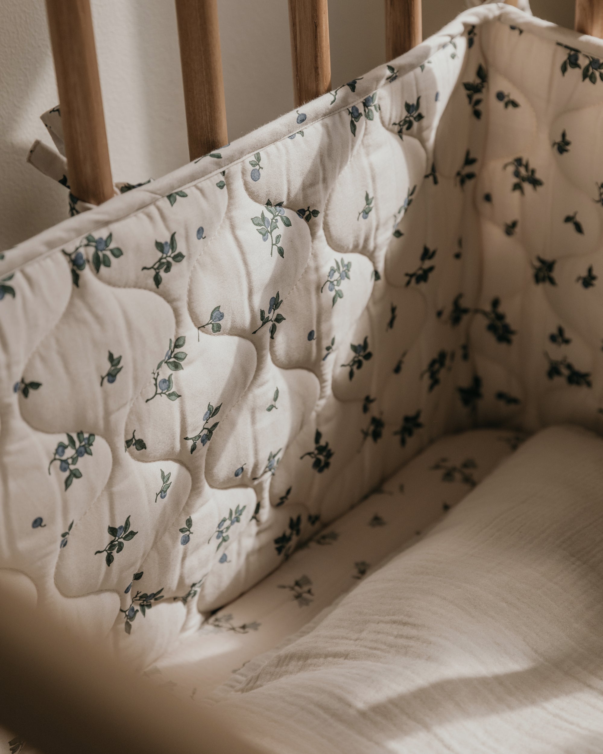 Satin Quilted Crib Bumper