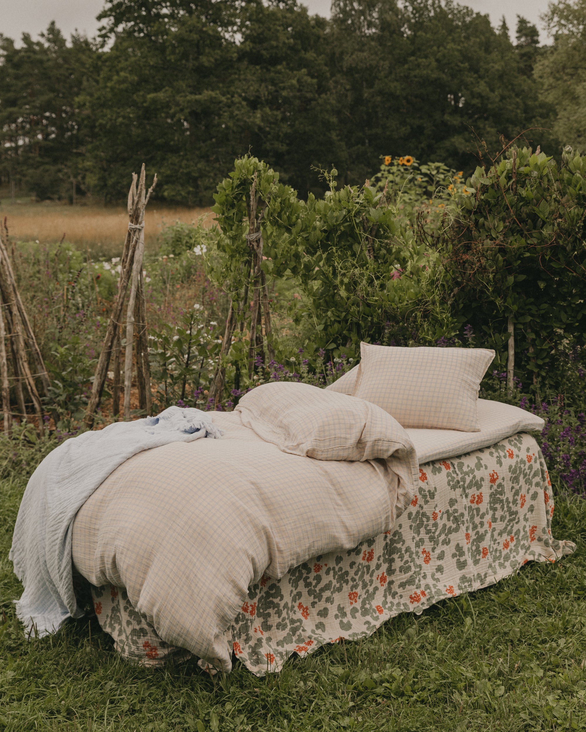 Image of Muslin Bed Skirt